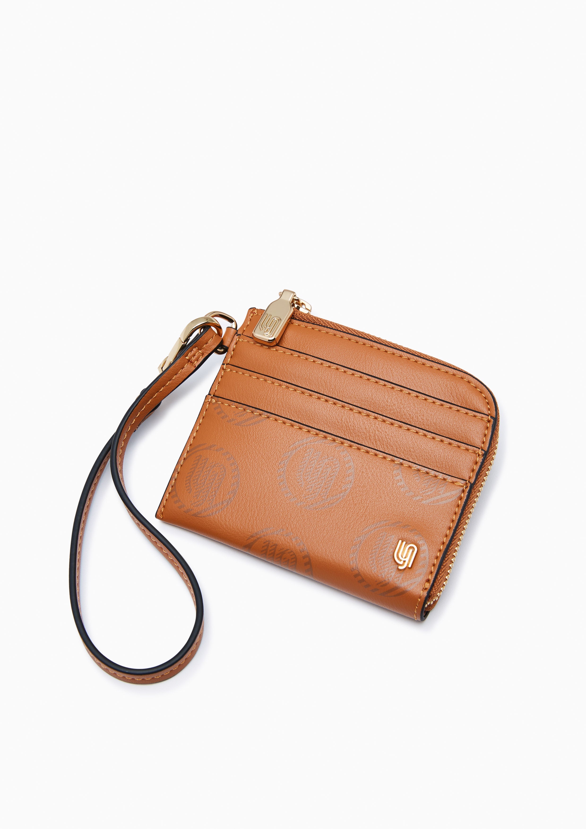Malala Card Holder Wallet - Printed Tan