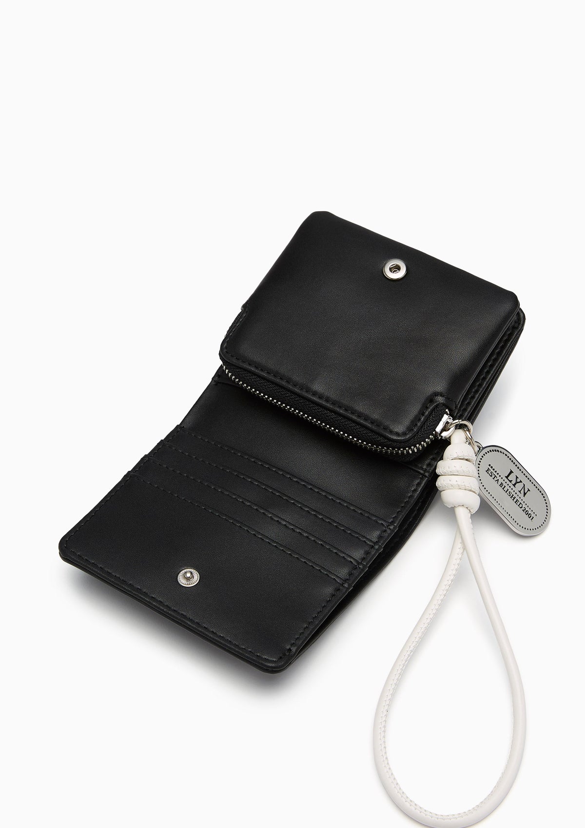Re-Edit Manifest Q Semi Long Long Wallet- Black