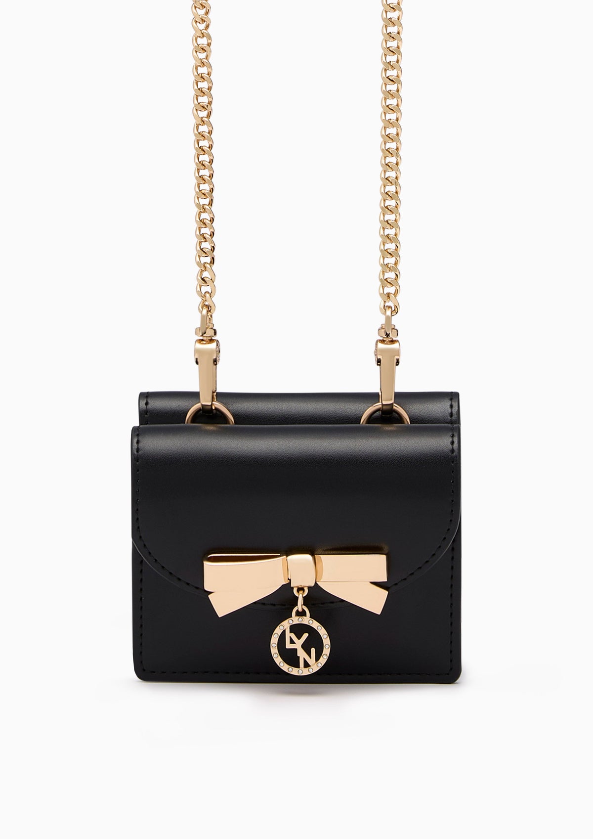 Brina Short  Wallet On Chain - Black