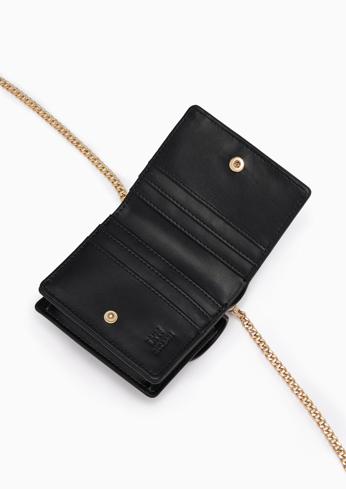 Brina Short  Wallet On Chain - Black