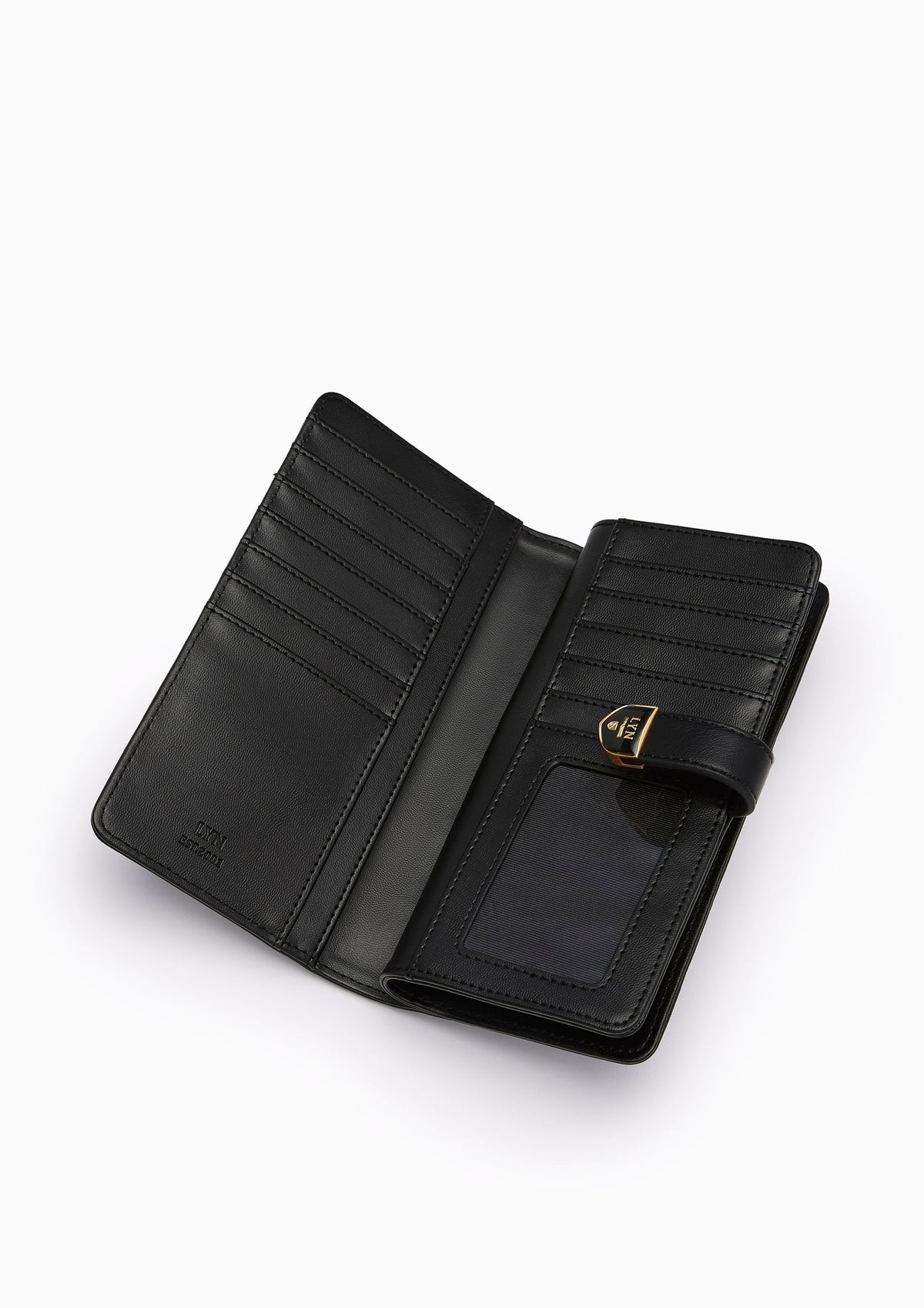 Re-Edit Grid Long  Wallet - Black