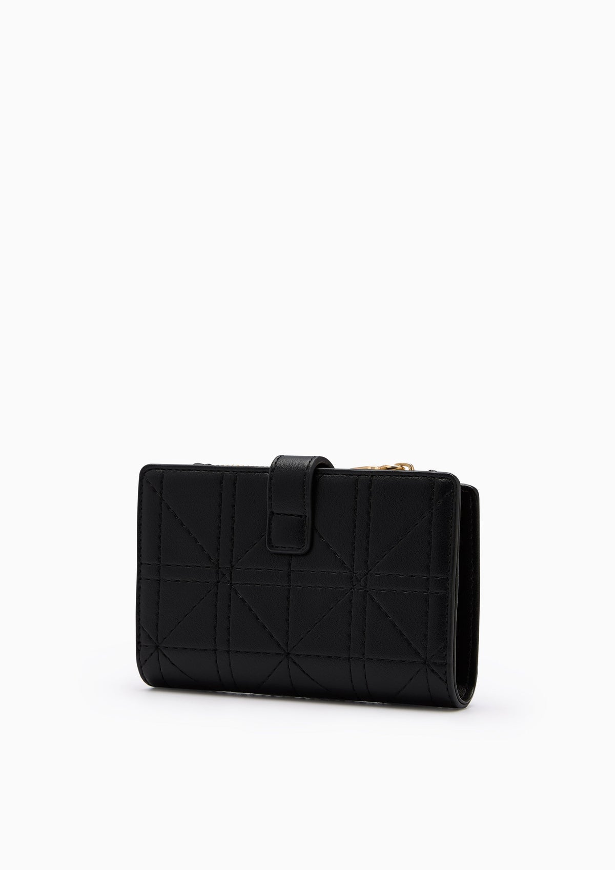 Re-Edit Grid Semi  Wallet - Black