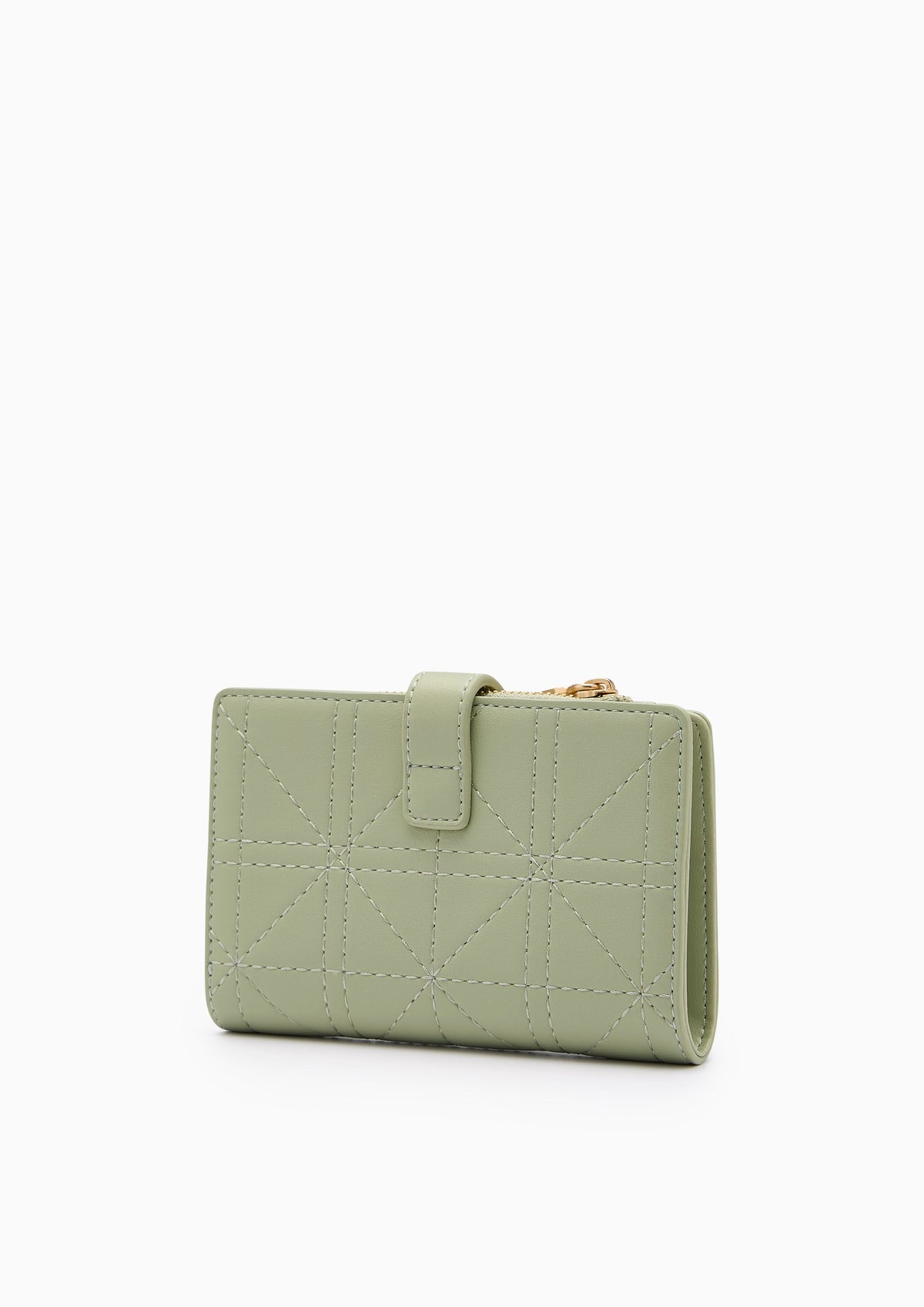 Re-Edit Grid Semi  Wallet - Light Green