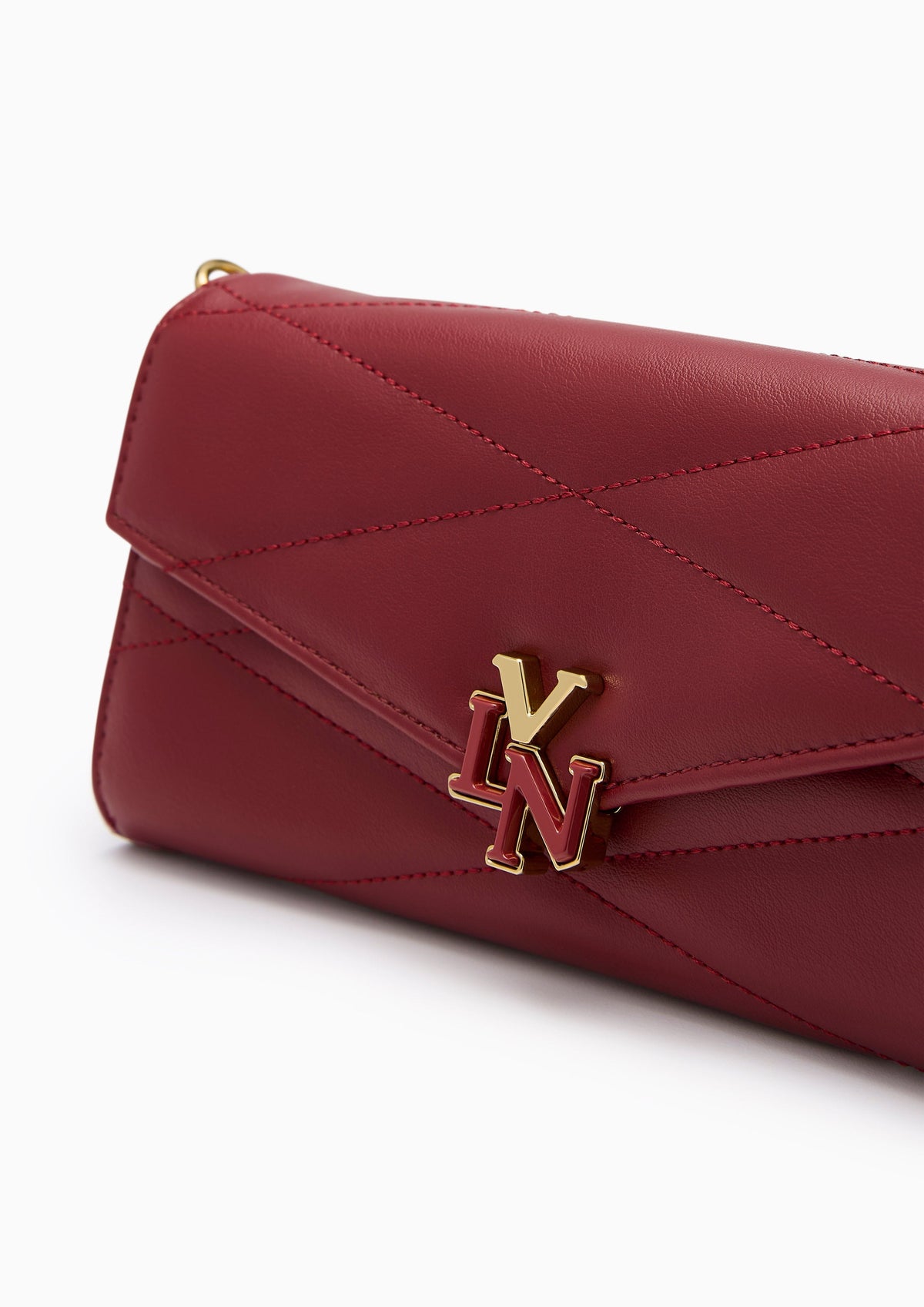 Arana  Long  Wallet On Chain - Dark Red