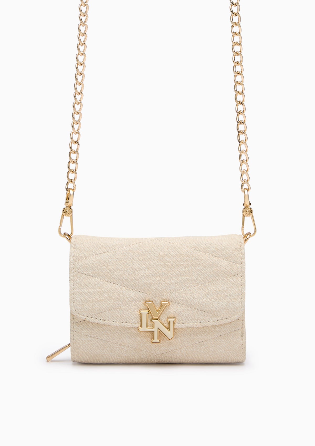Arana Short  Wallet On Chain - Light Beige