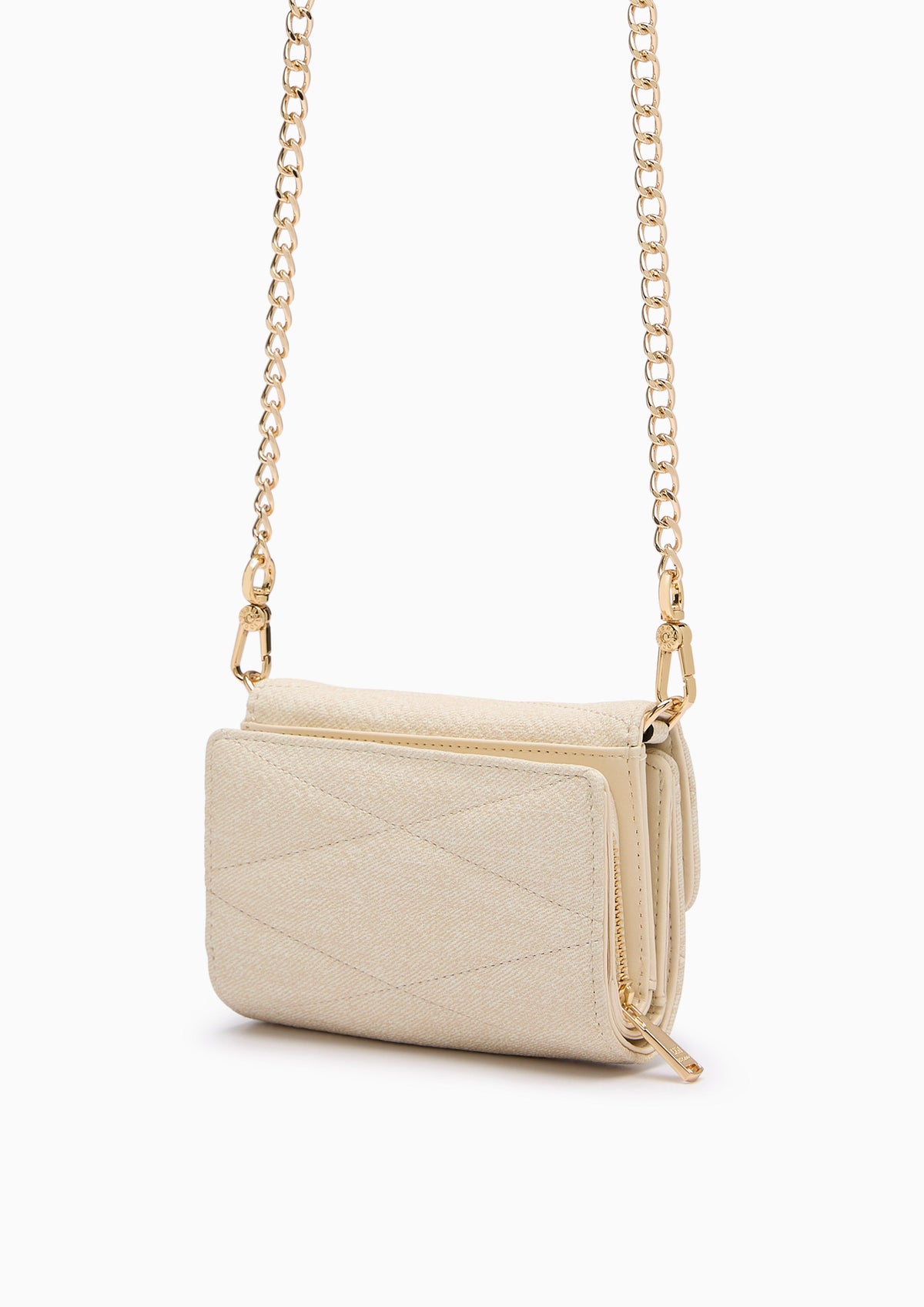 Arana Short  Wallet On Chain - Light Beige