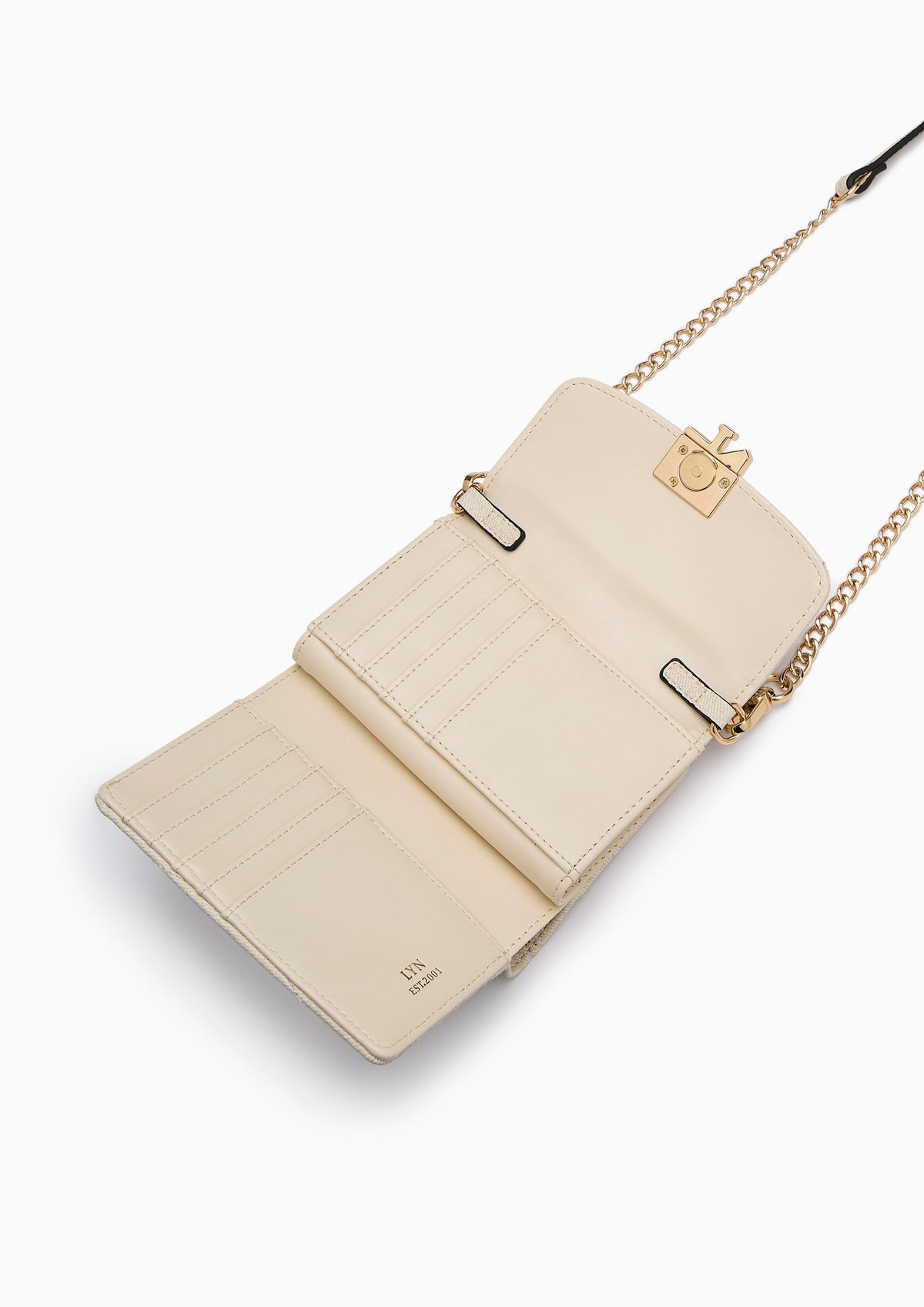 Arana Short  Wallet On Chain - Light Beige
