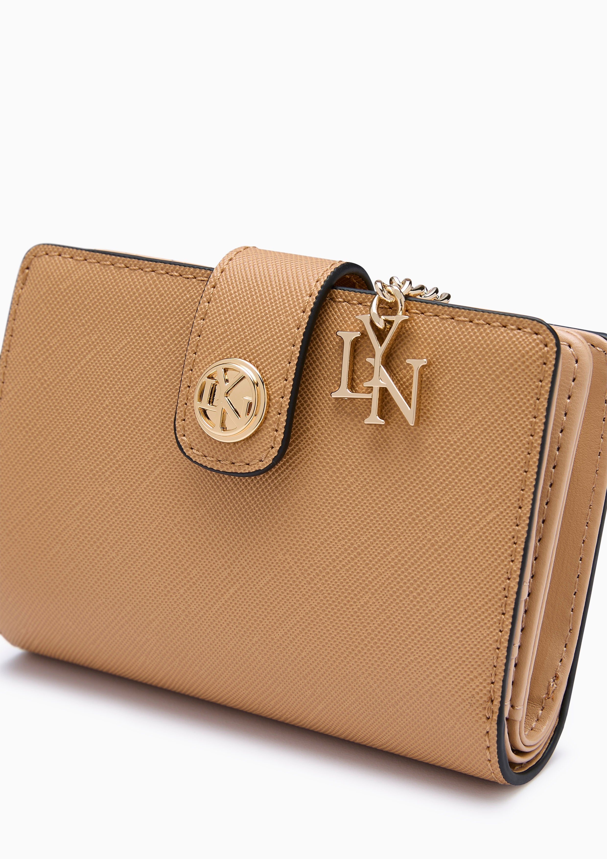 Lylana Snap Wallet - Dark Beige