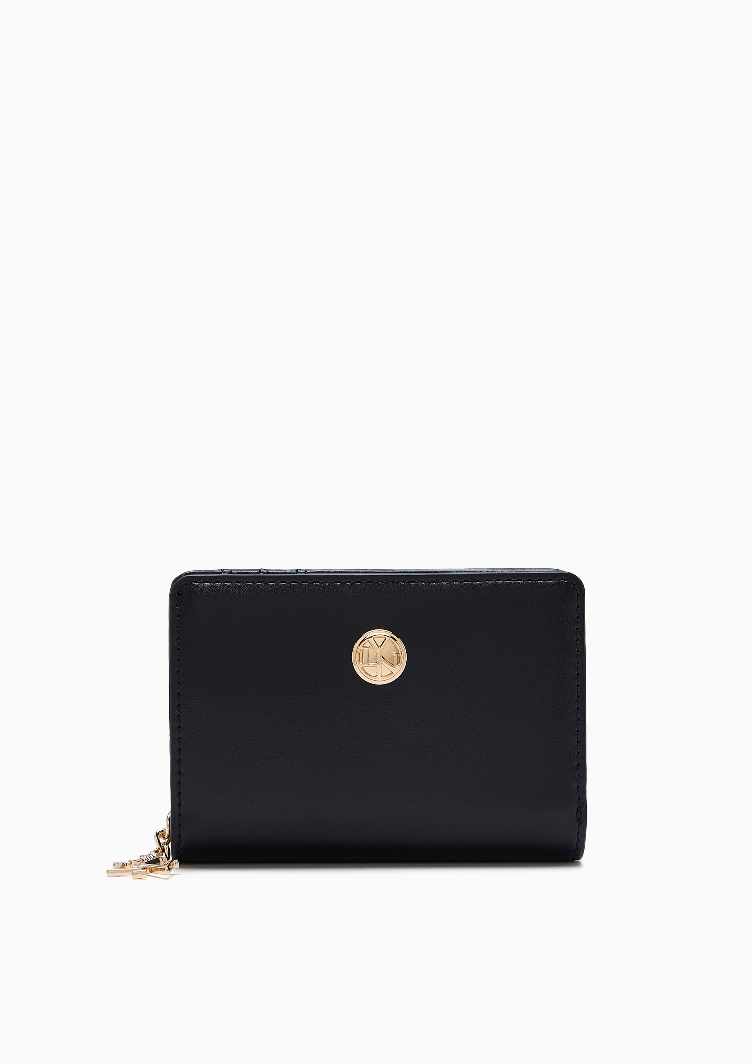 Lylana Zip  Short Wallet - Black