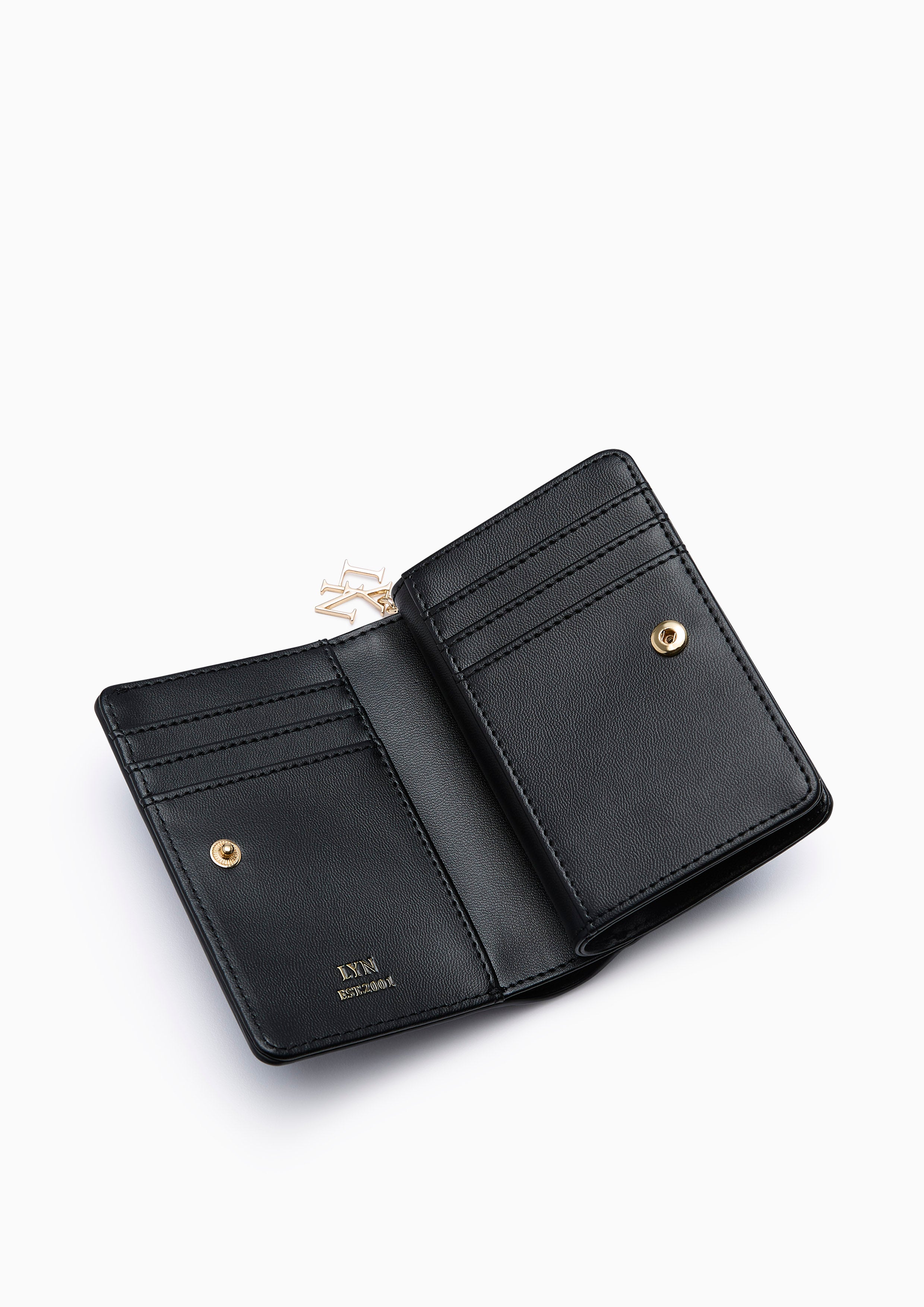 Lylana Zip  Short Wallet - Black