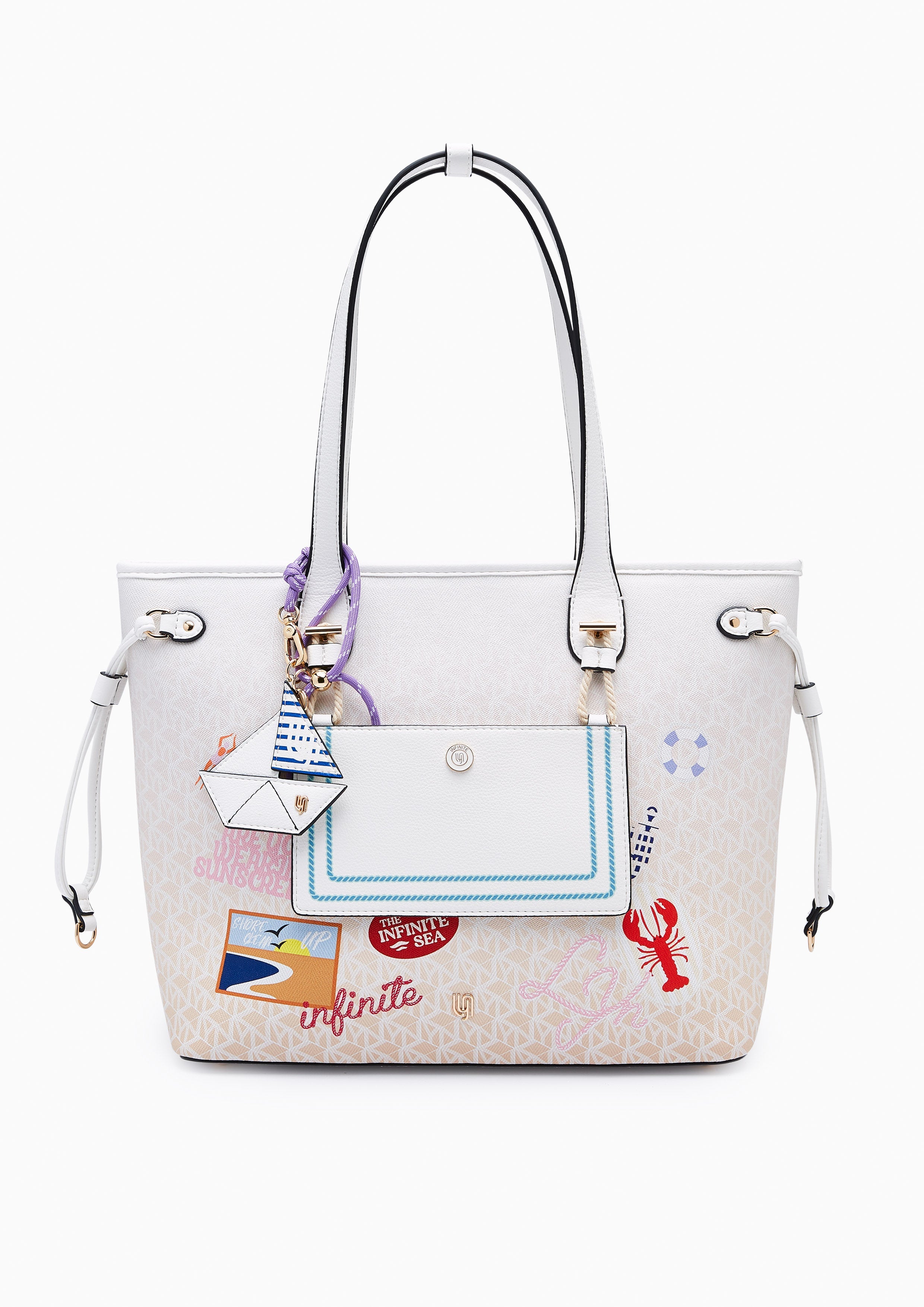 Perona Infinite M Tote Bag - Printed White