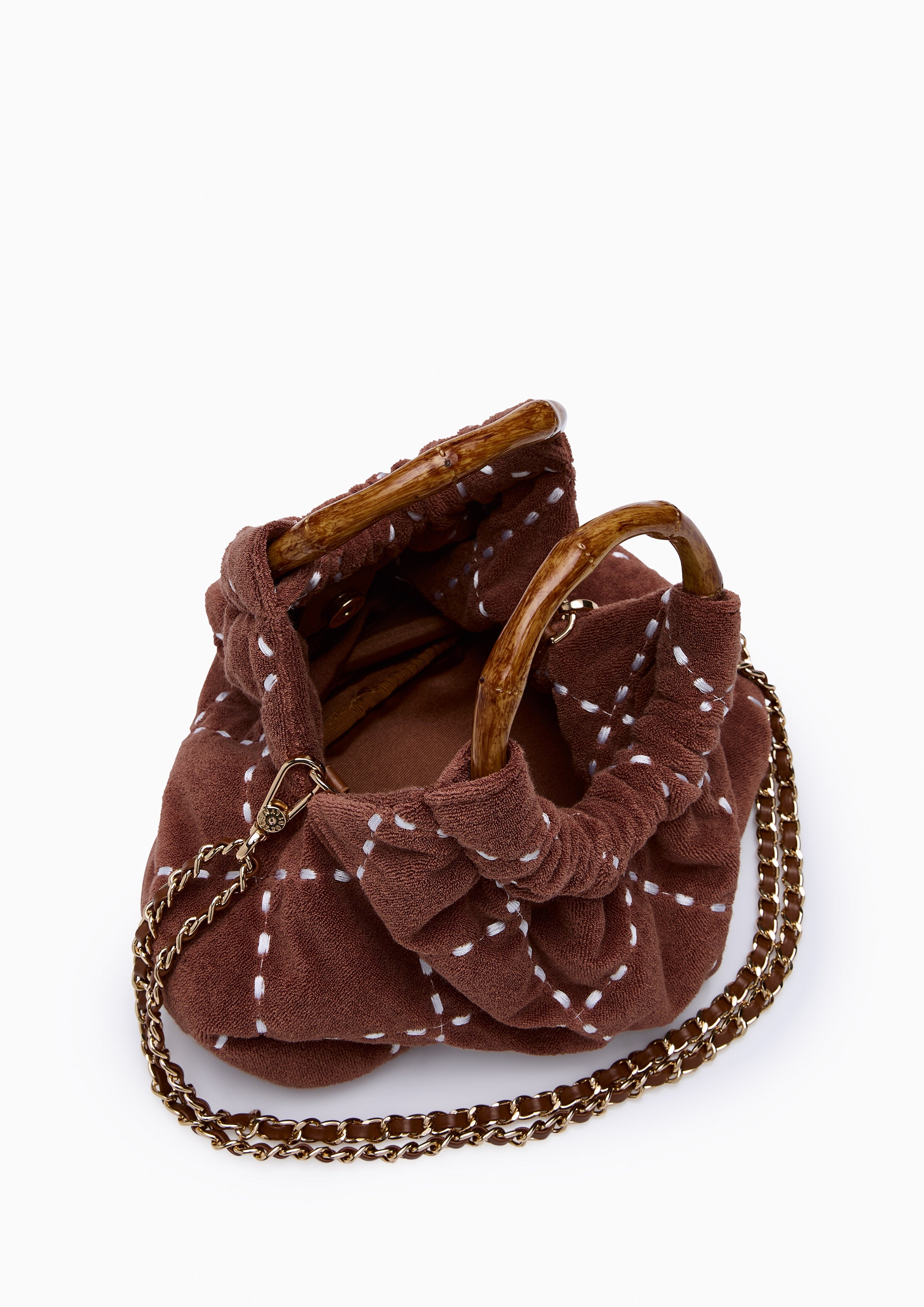Tako Top Handle Handbag - Brown