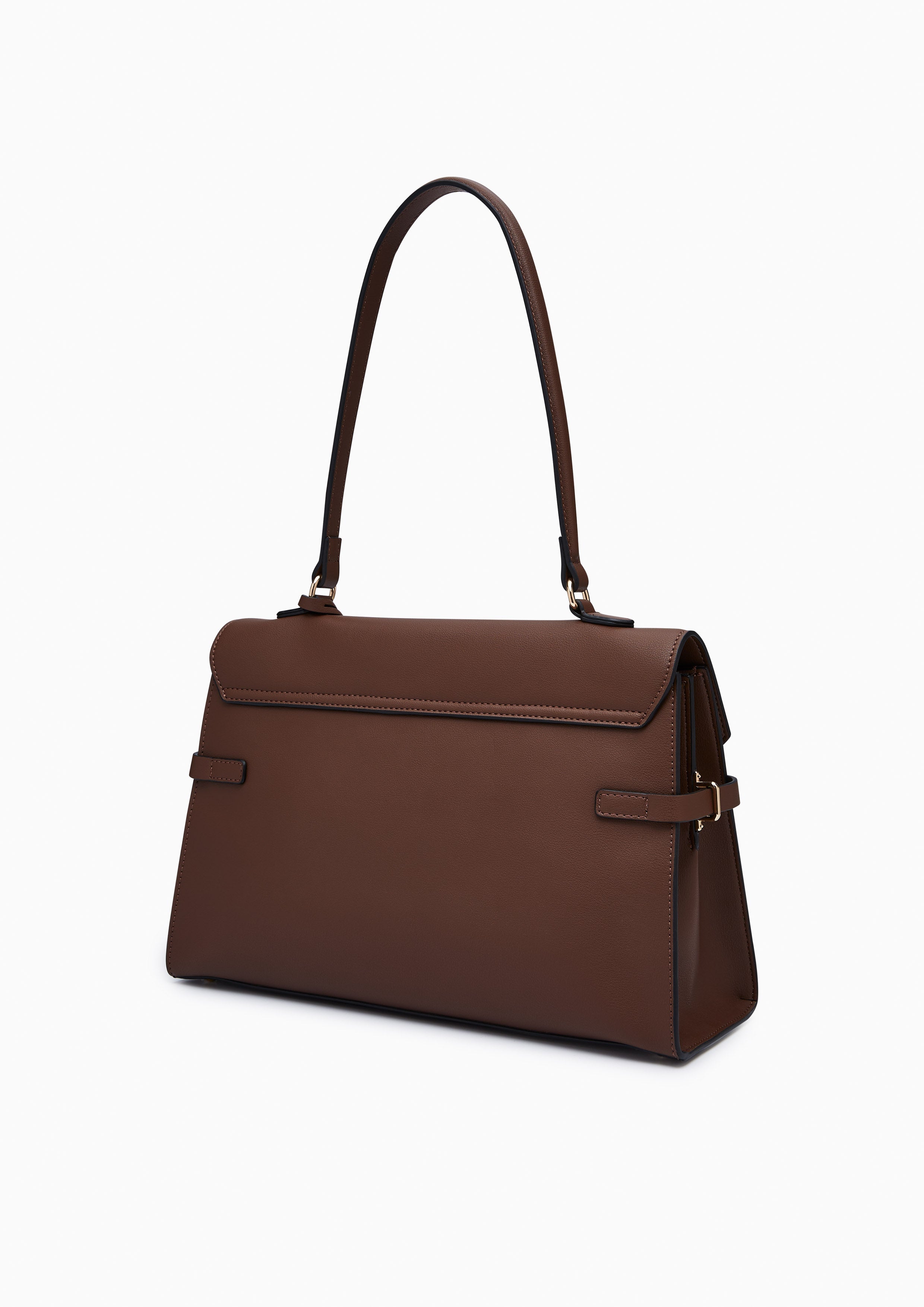 Fineness Revision Top M Handbag - Dark Brown