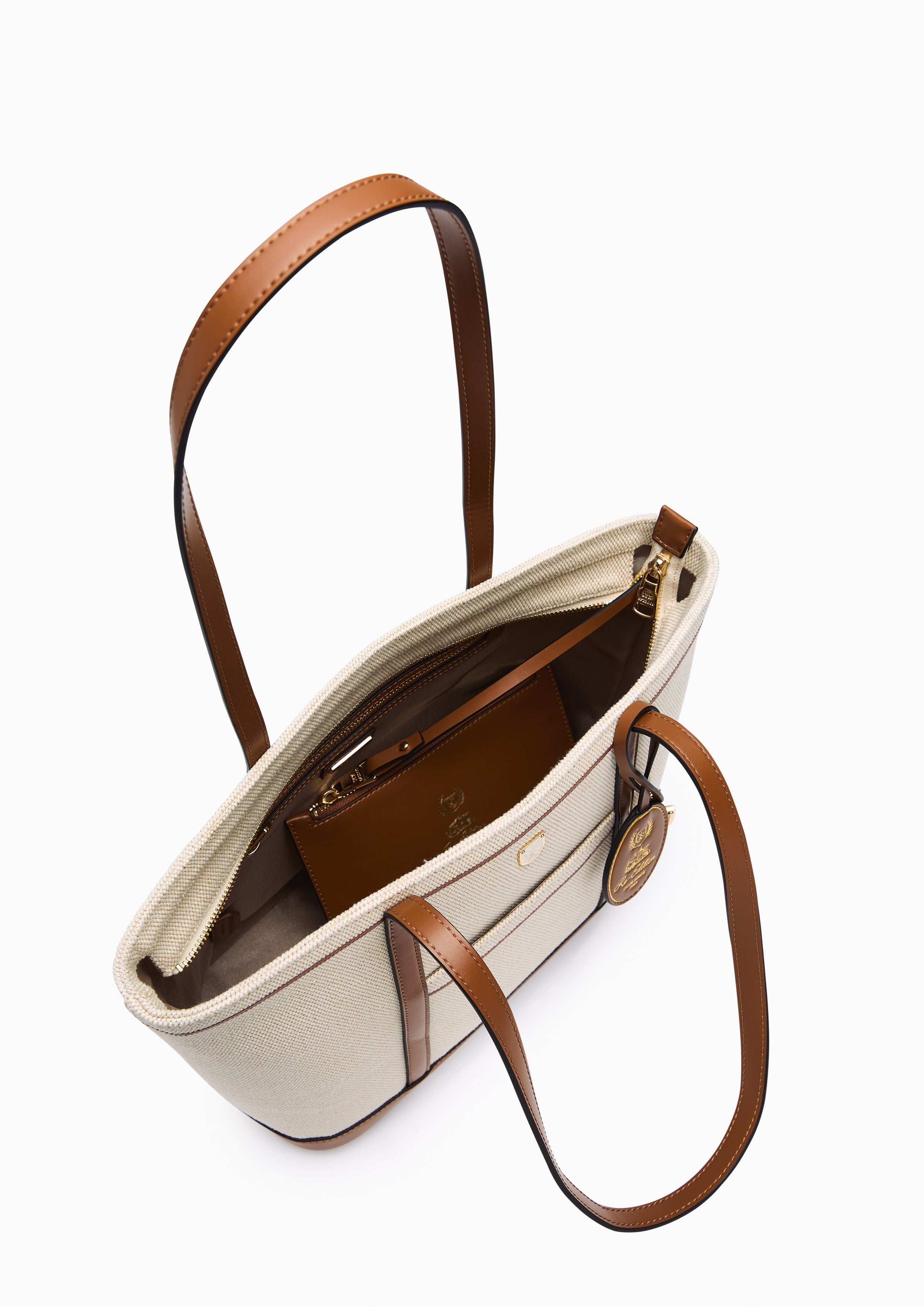Carina Racquet L Tote Bag - Beige