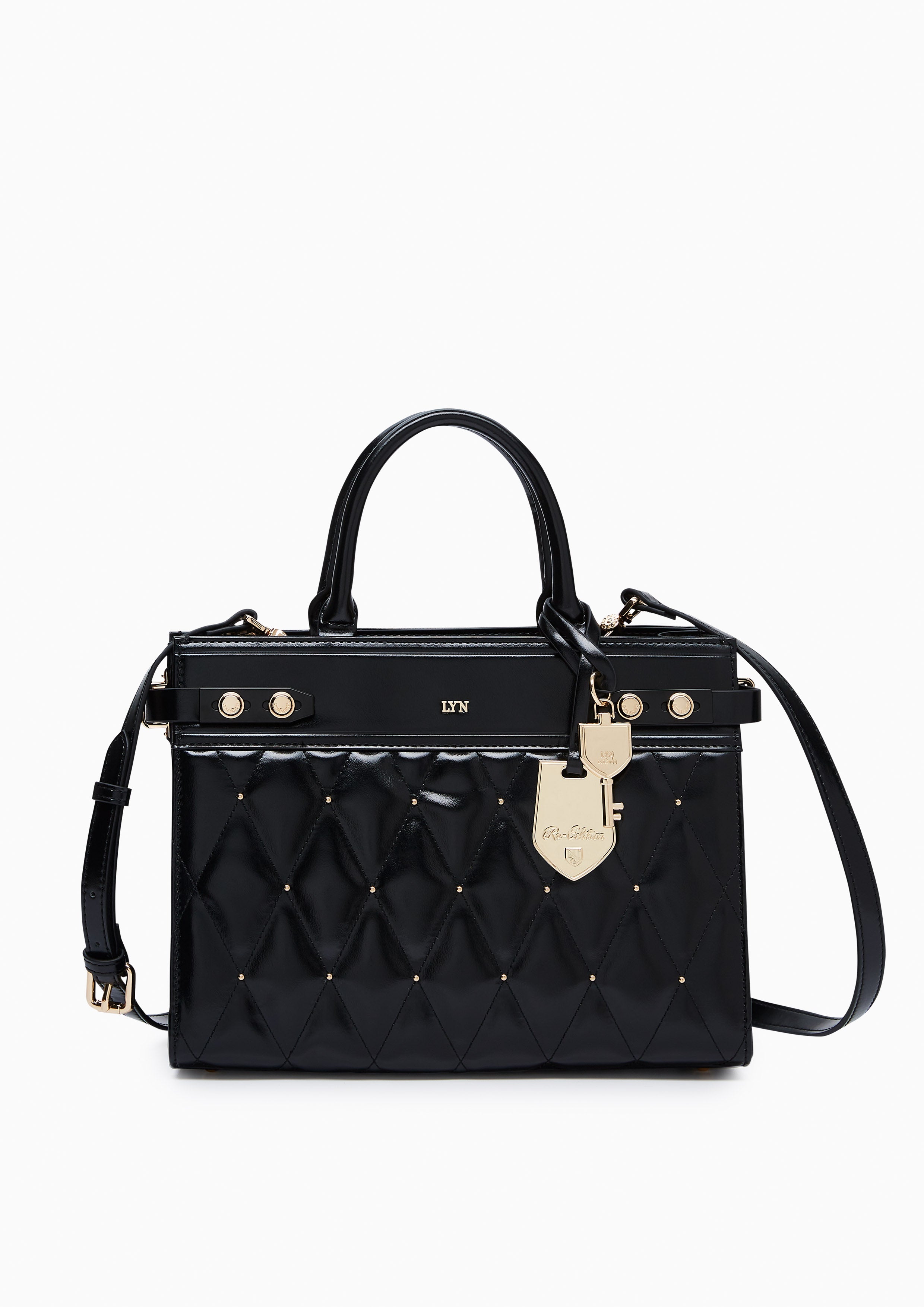 Hera Fineness Top Handle M Handbag - Black
