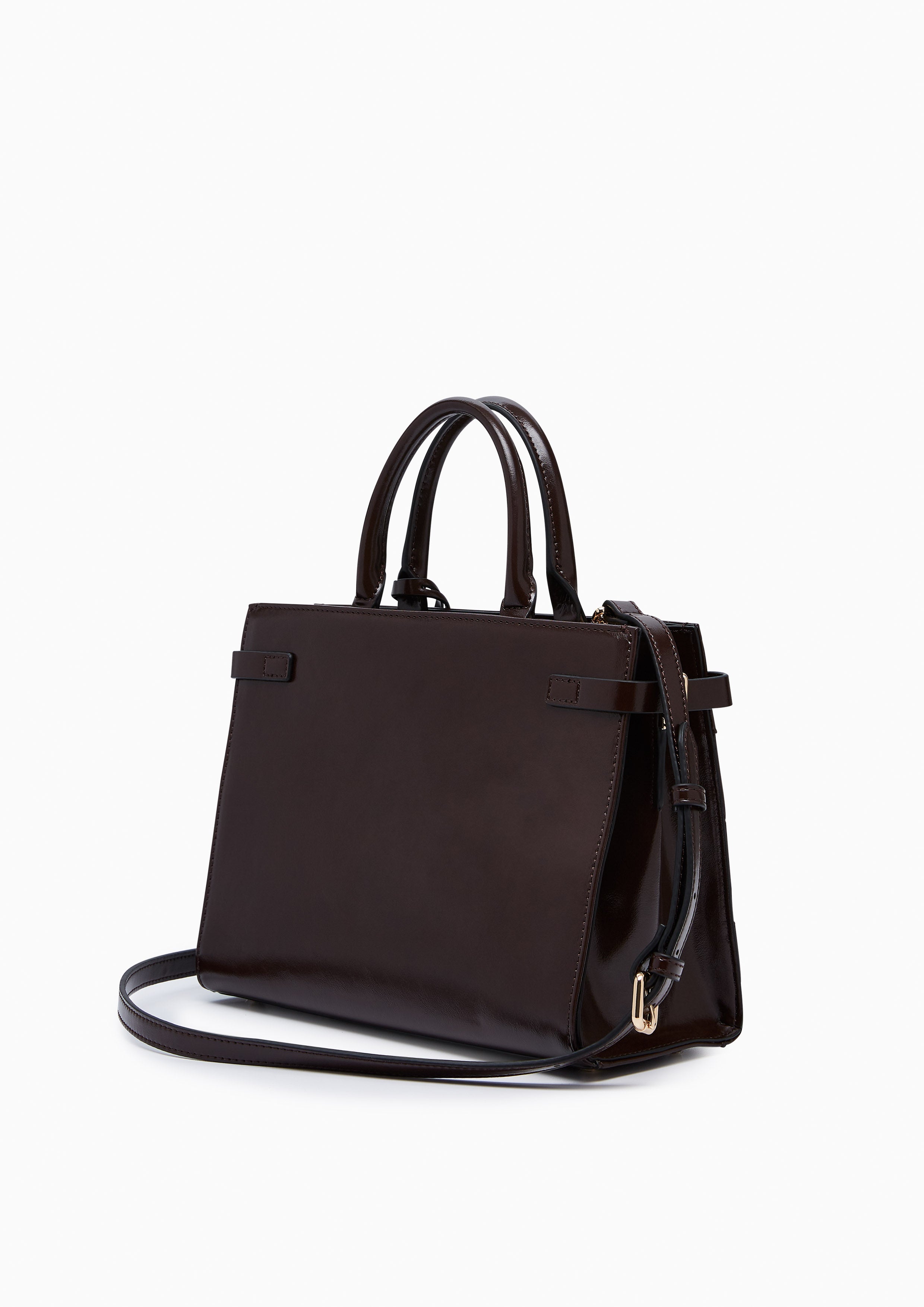 Hera Fineness Top Handle M Handbag - Dark Brown