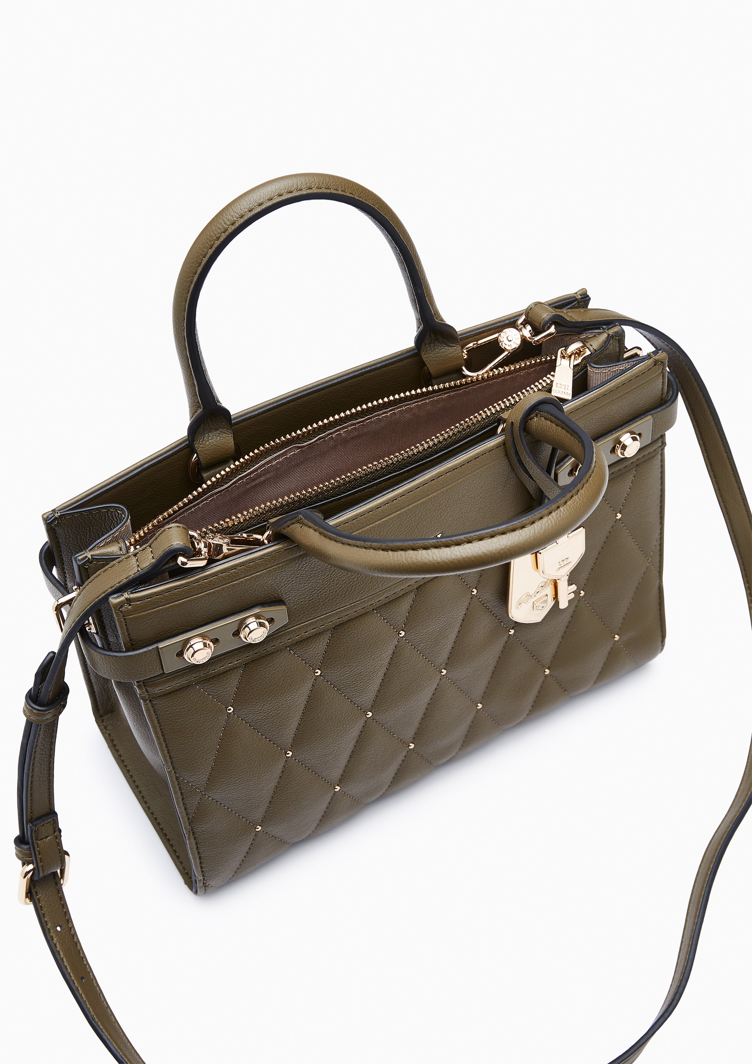 Hera Fineness Top Handle M Handbag - Dark Green