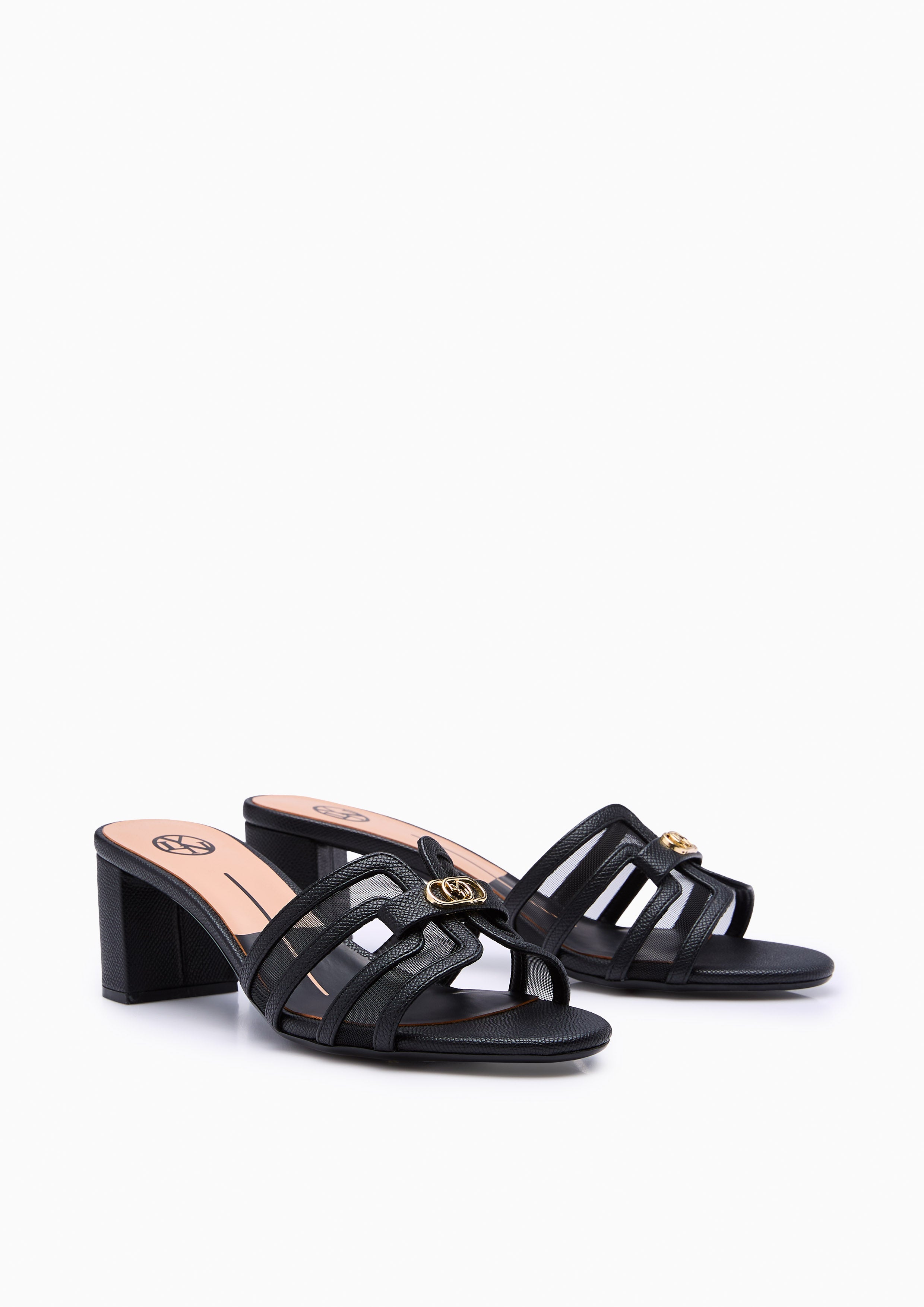 Hey Mid Sheer Heels - Black