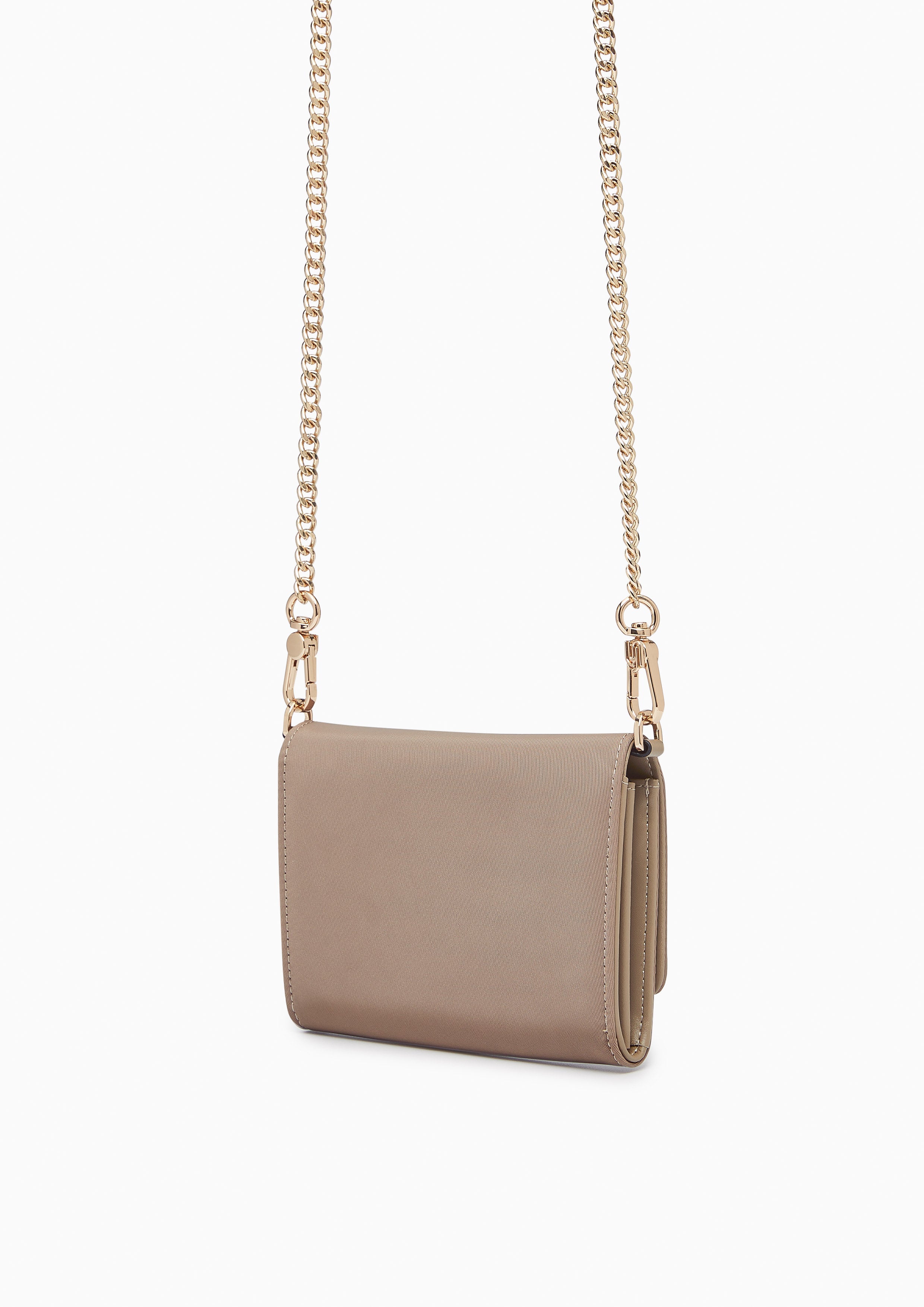 Bistro Infinite Short  Wallet On Chain - Taupe