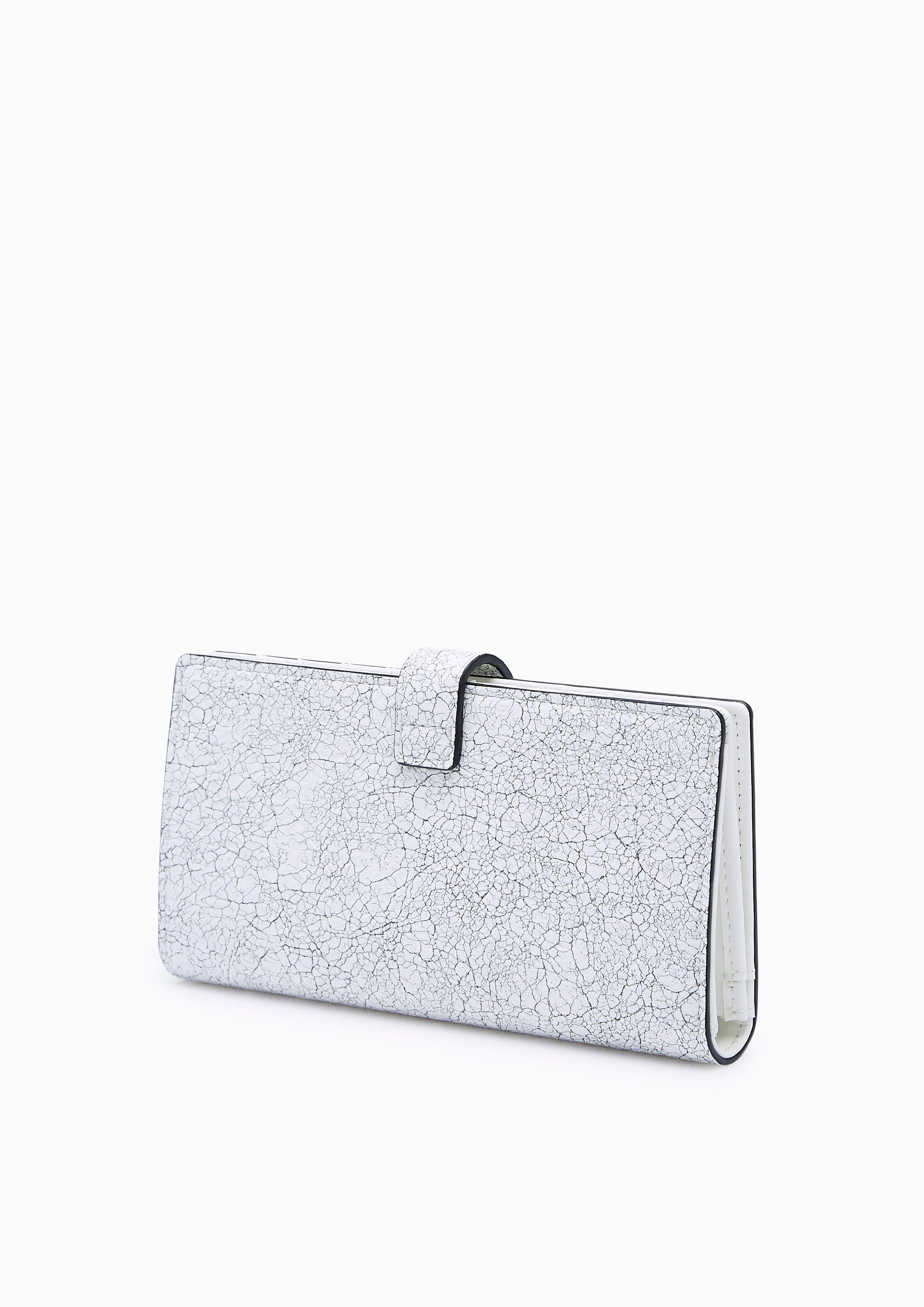 Taria Long Wallet - Printed White