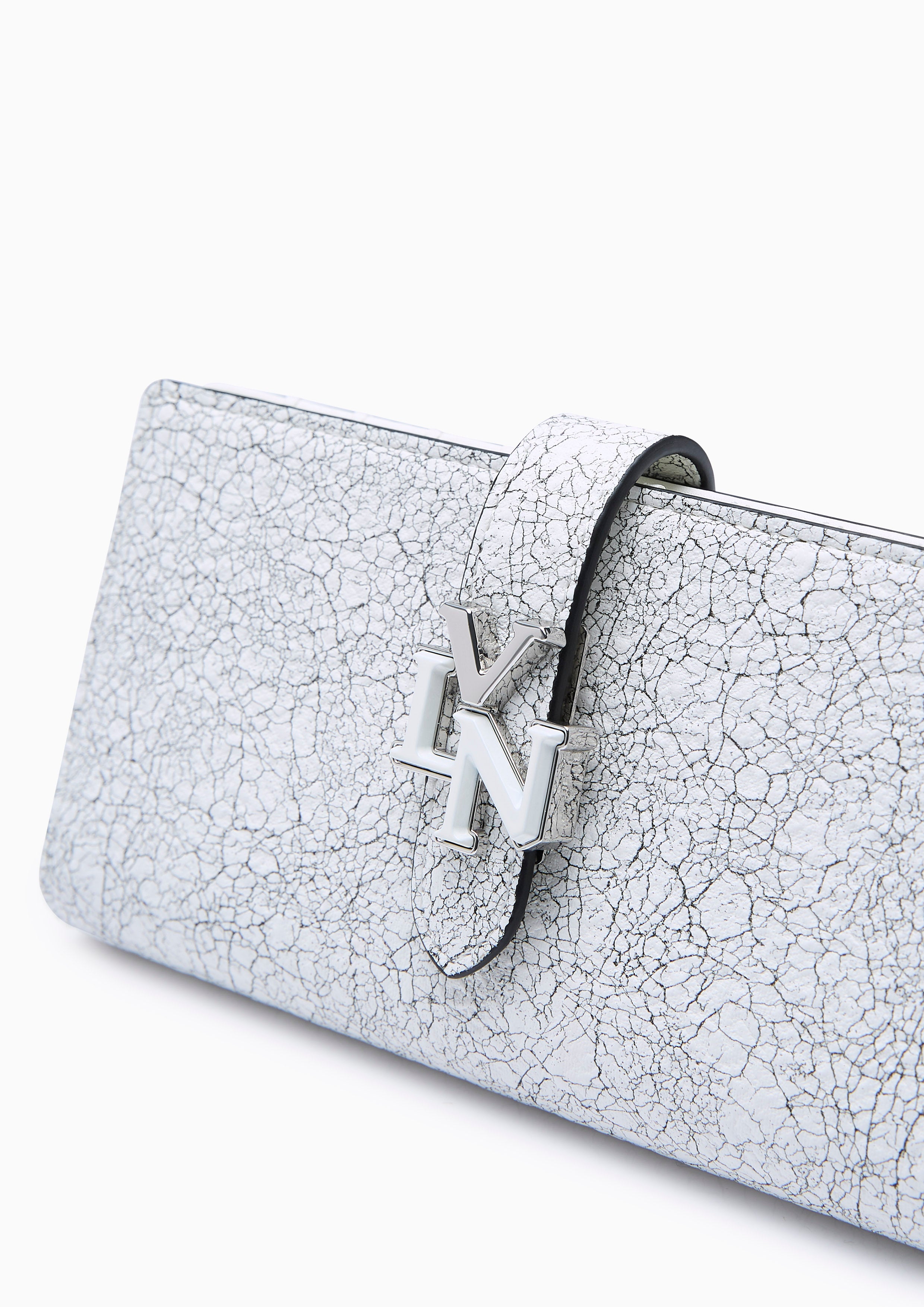 Taria Long Wallet - Printed White