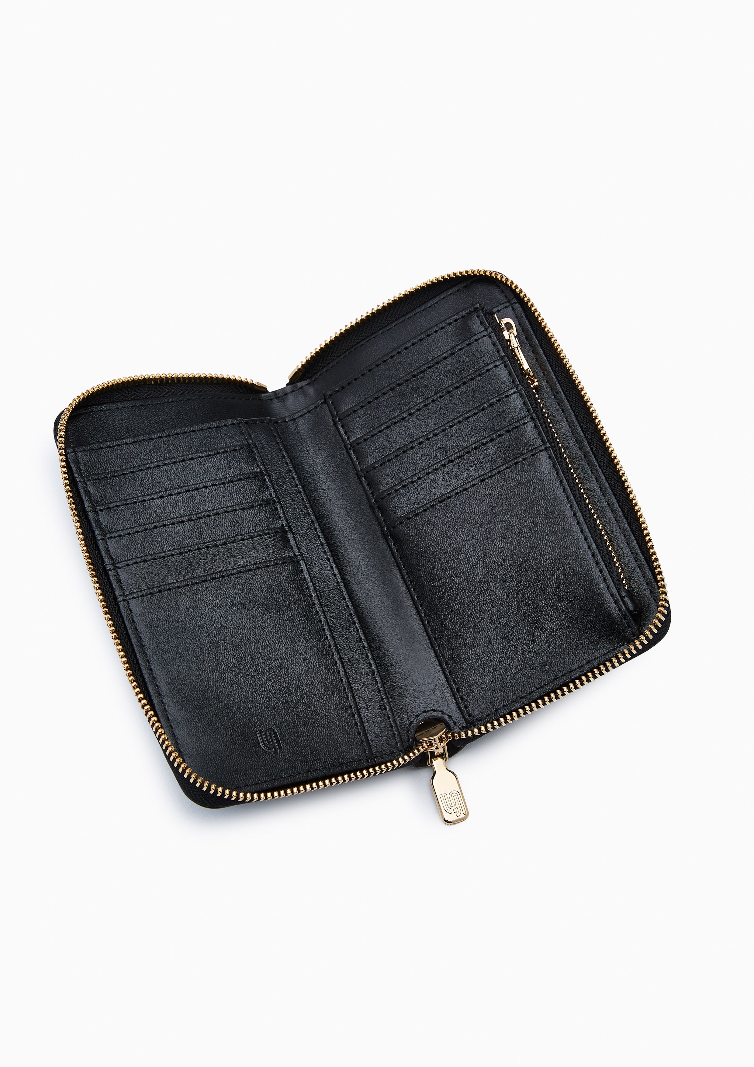 Matty Infinite Zip Semi Short Wallet - Black