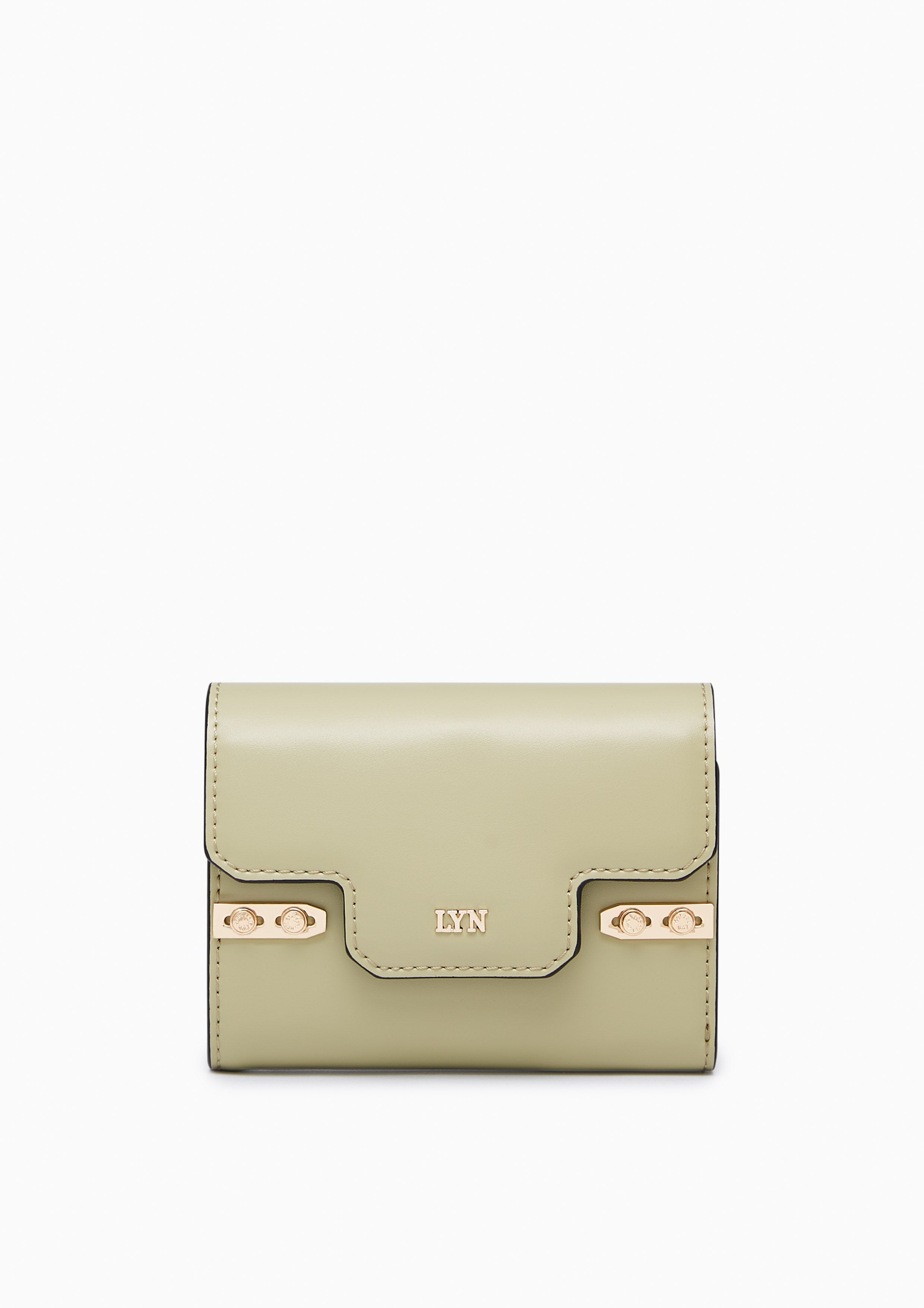 Fineness Revision Short Flap Wallet - Light Green