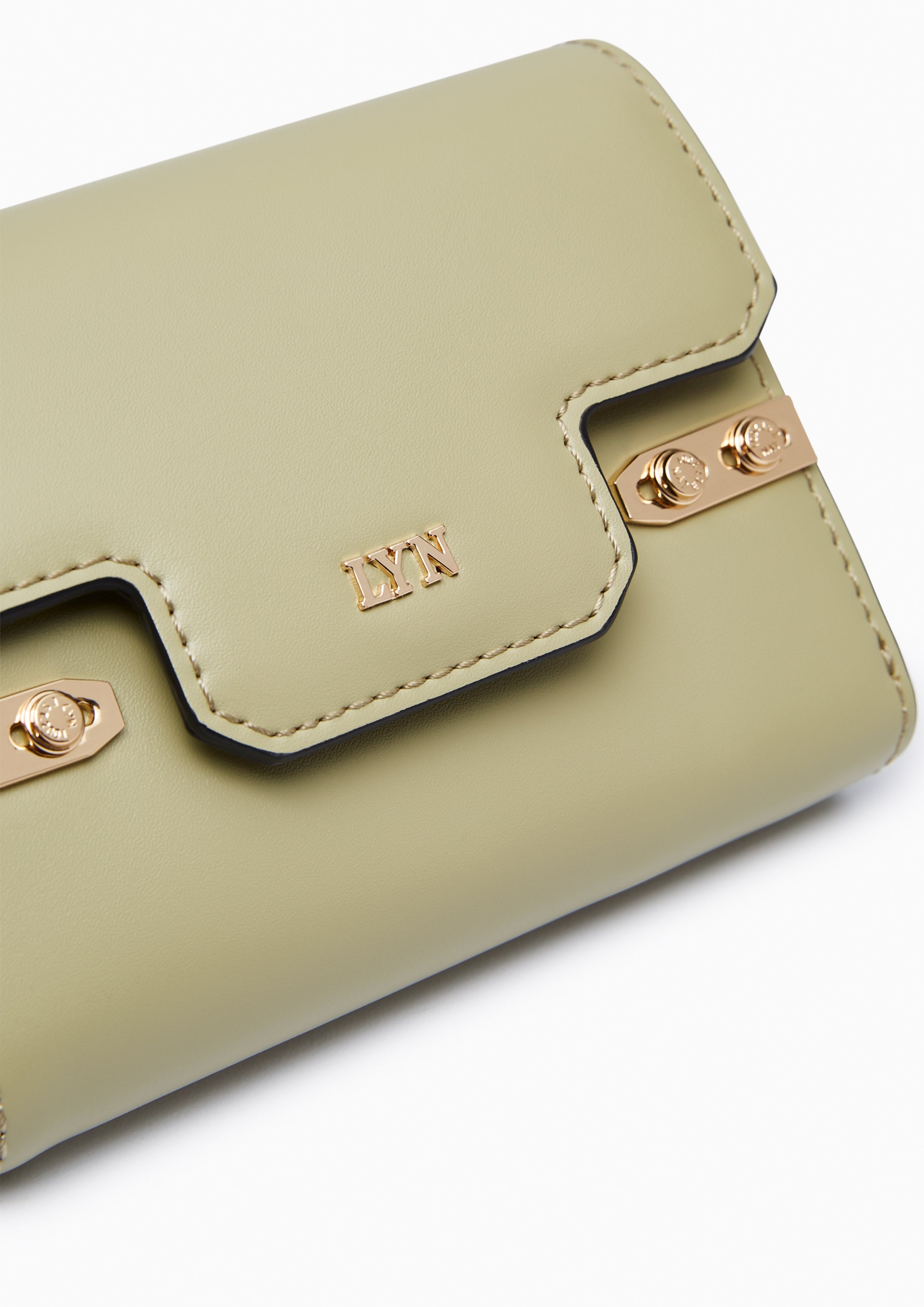 Fineness Revision Short Flap Wallet - Light Green