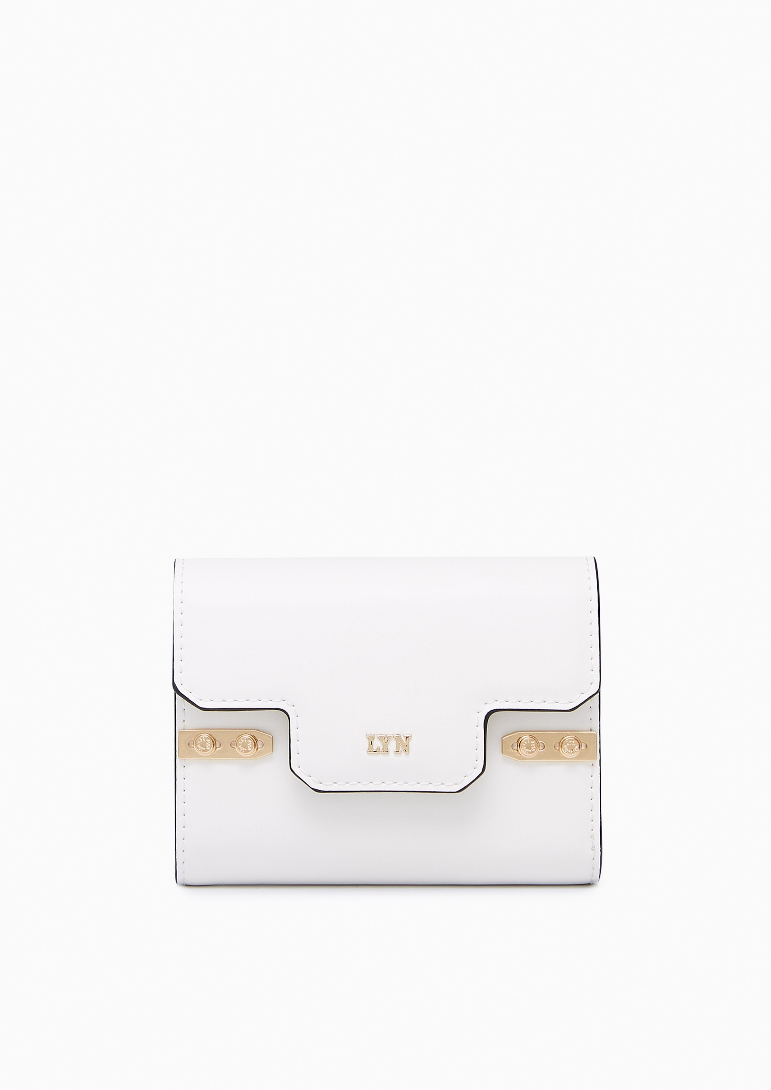 Fineness Revision Short Flap Wallet - White