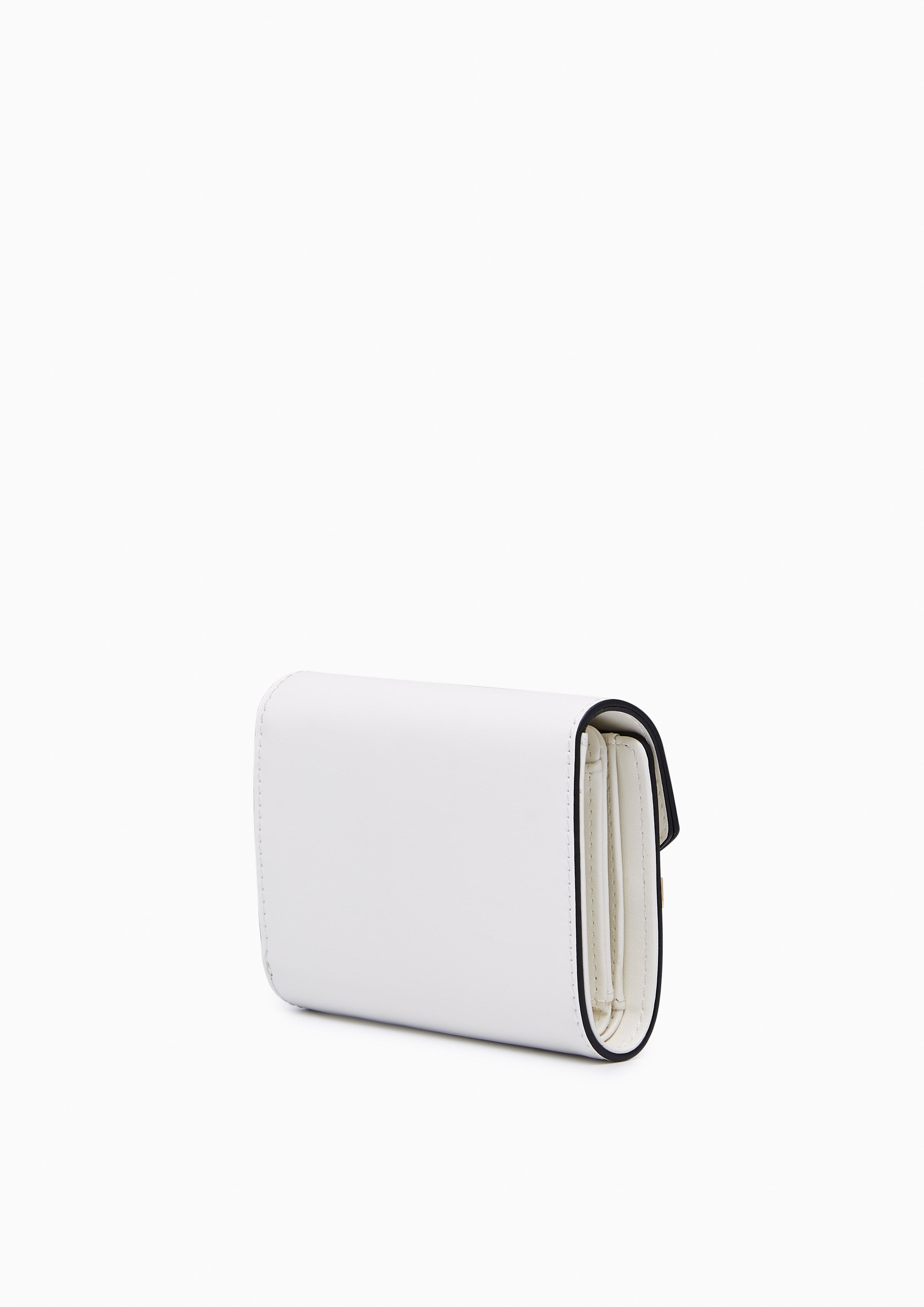 Fineness Revision Short Flap Wallet - White