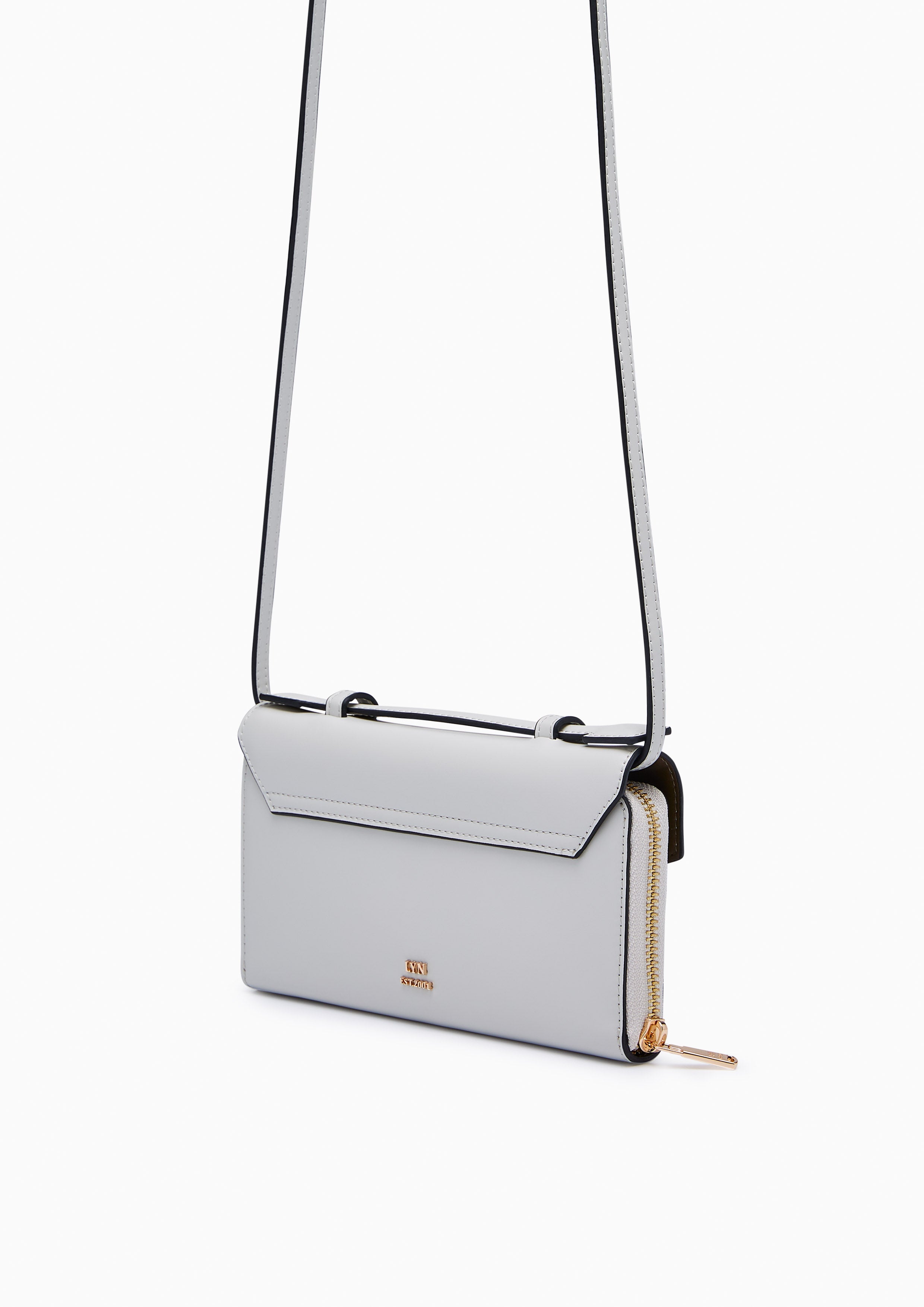 Liva Long Wallet On Chain - Light Grey