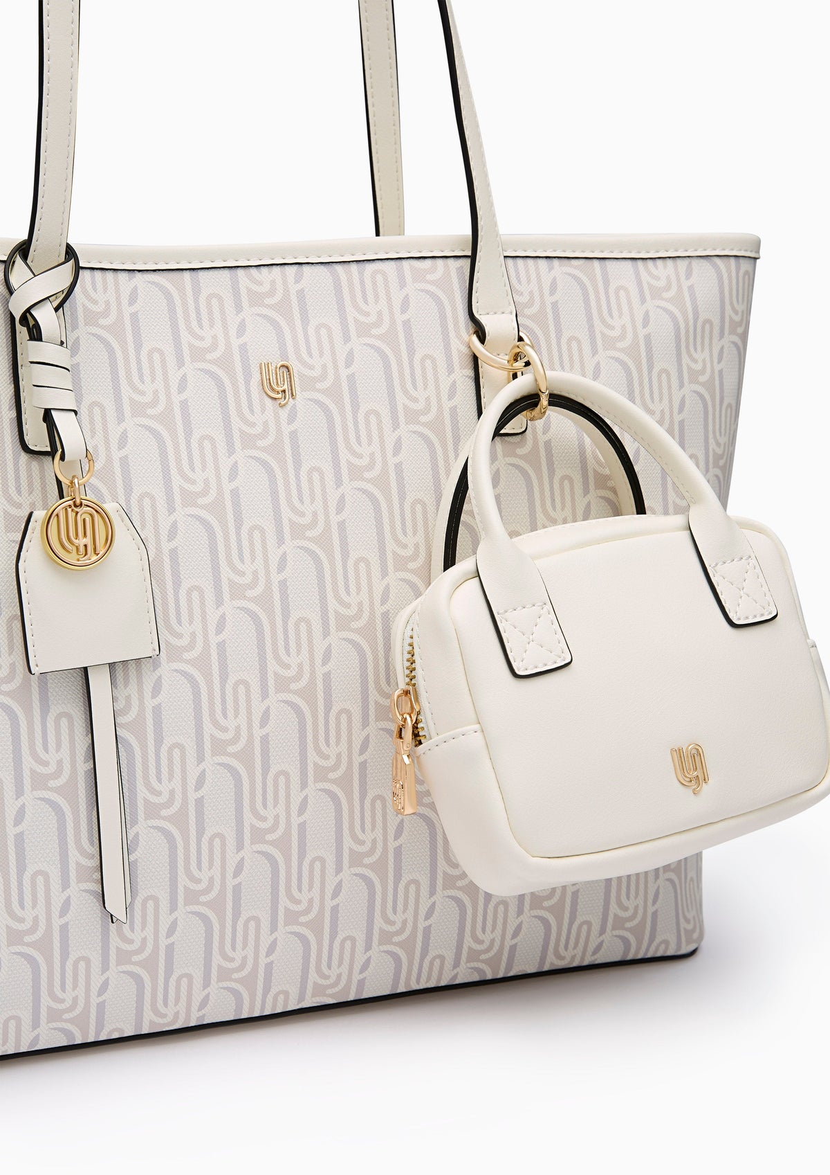 Phiona Infinite L Tote Bag - Light Printed Grey