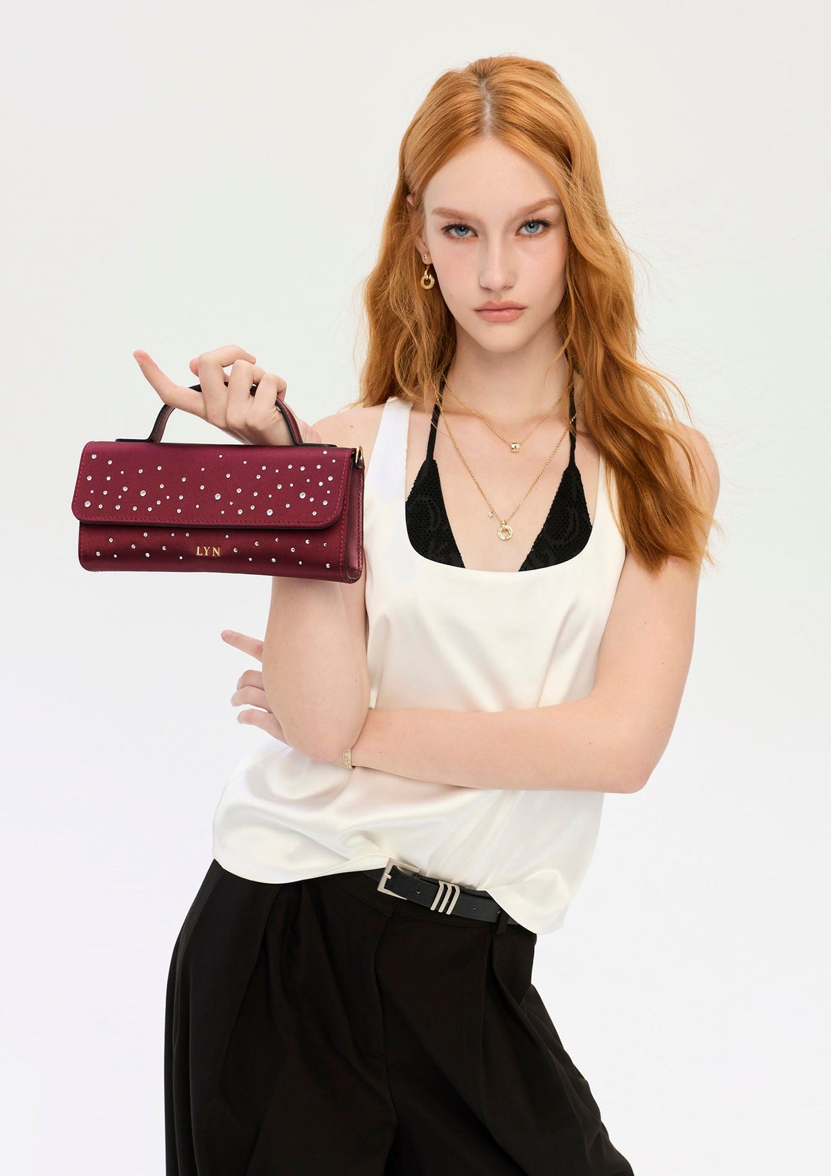 Gemma Mini Top Handle Handbag - Dark Red