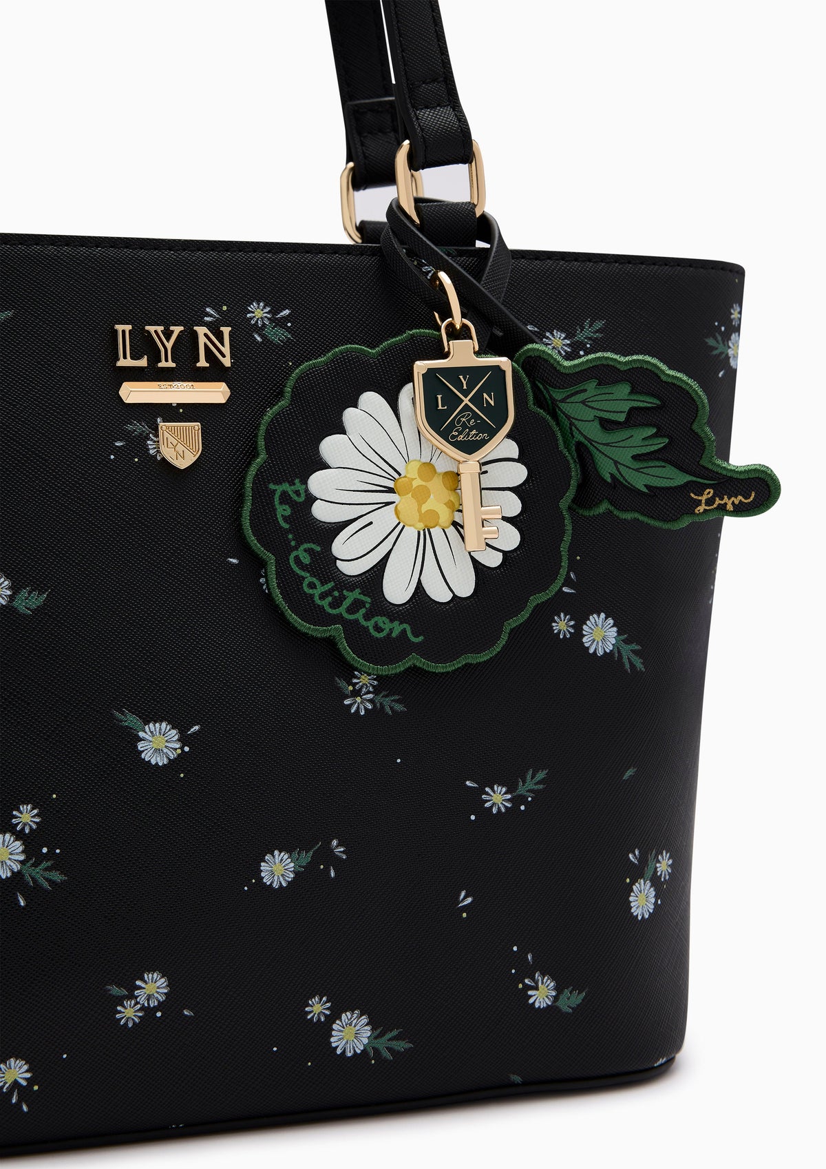 Re-Edit Daisy Carina M Tote Bag - Printed Black