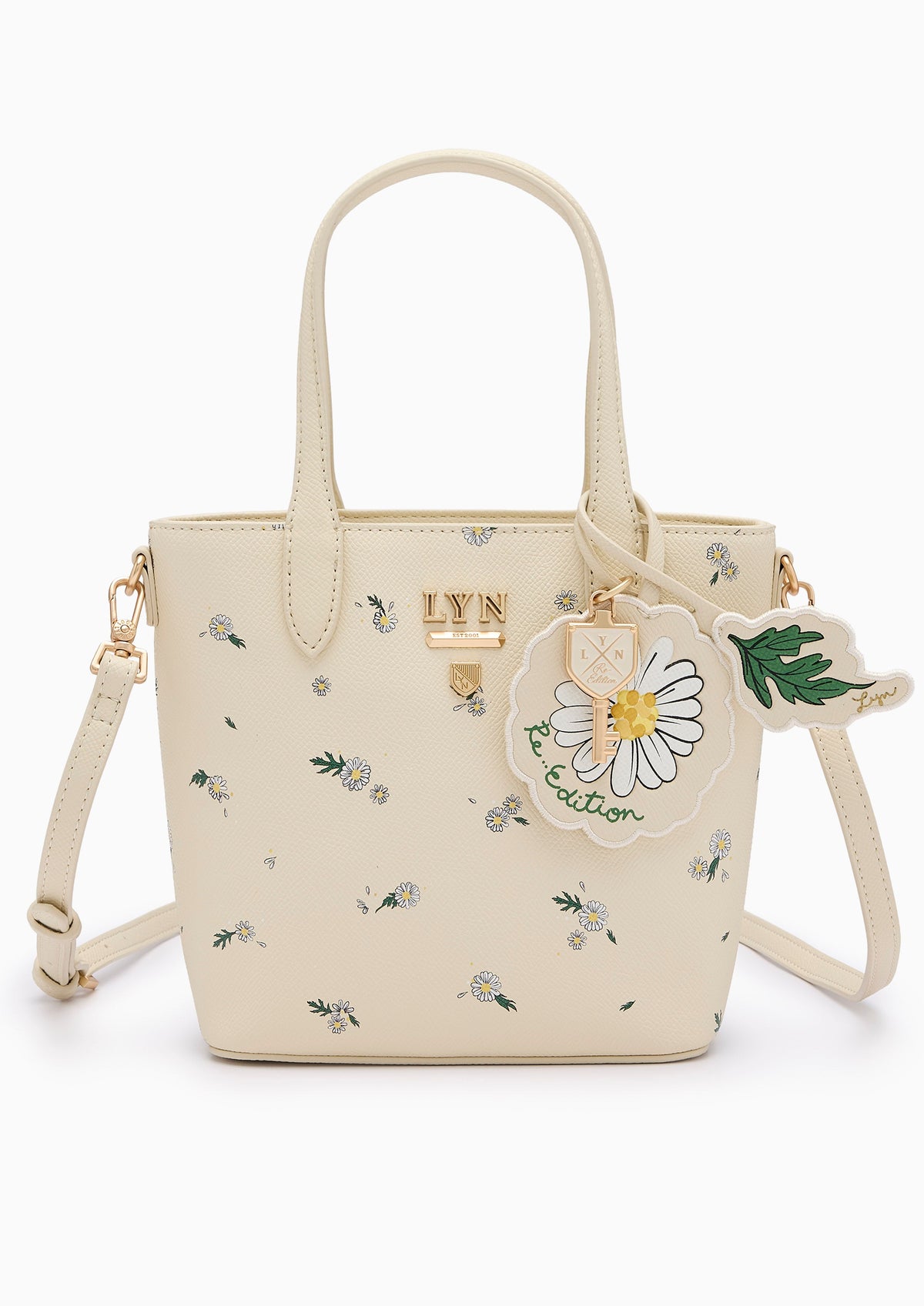Re-Edit Daisy Carina S Tote Bag - Light Printed Yellow