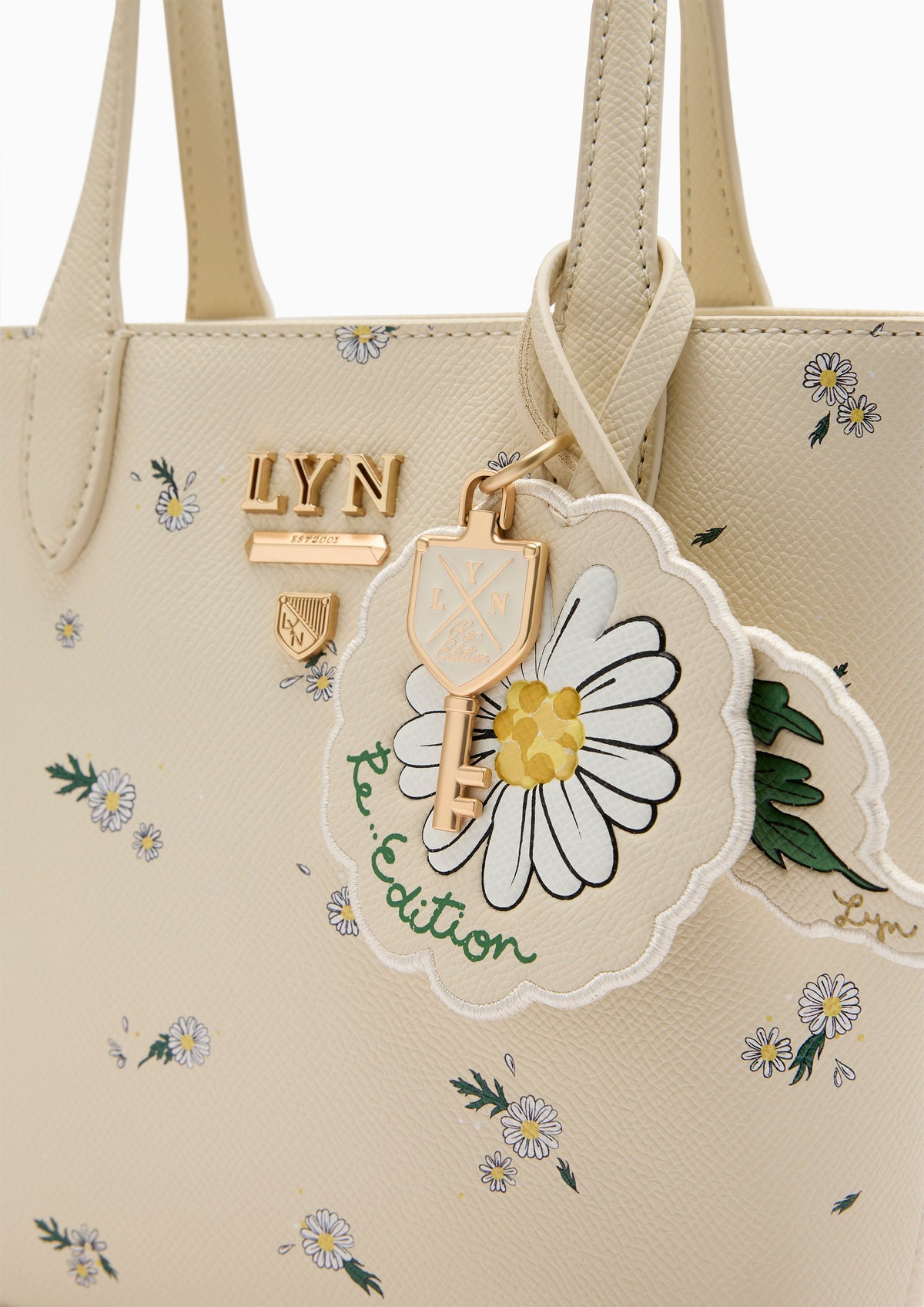 Re-Edit Daisy Carina S Tote Bag - Light Printed Yellow