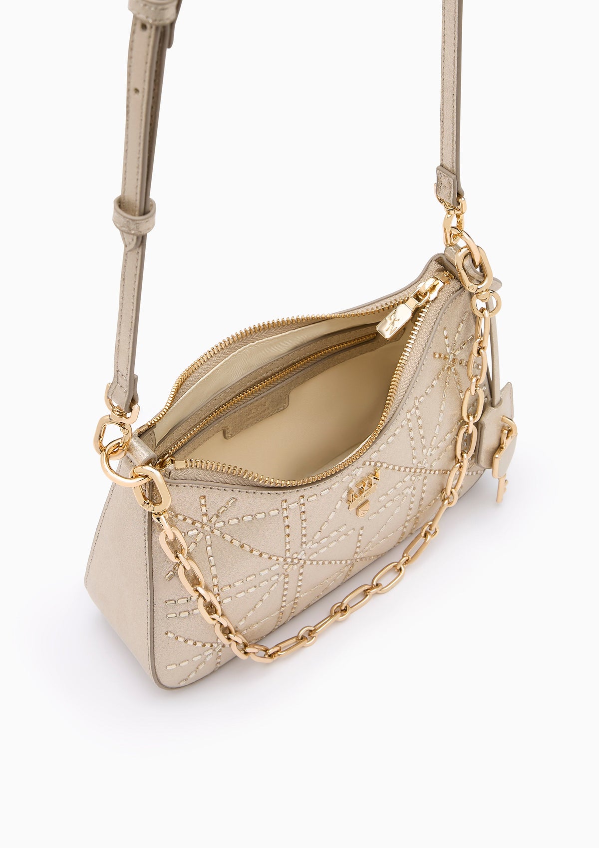 Re-Edit Rosee Crystal S Shoulder Bag - Glitter Gold Variation 2