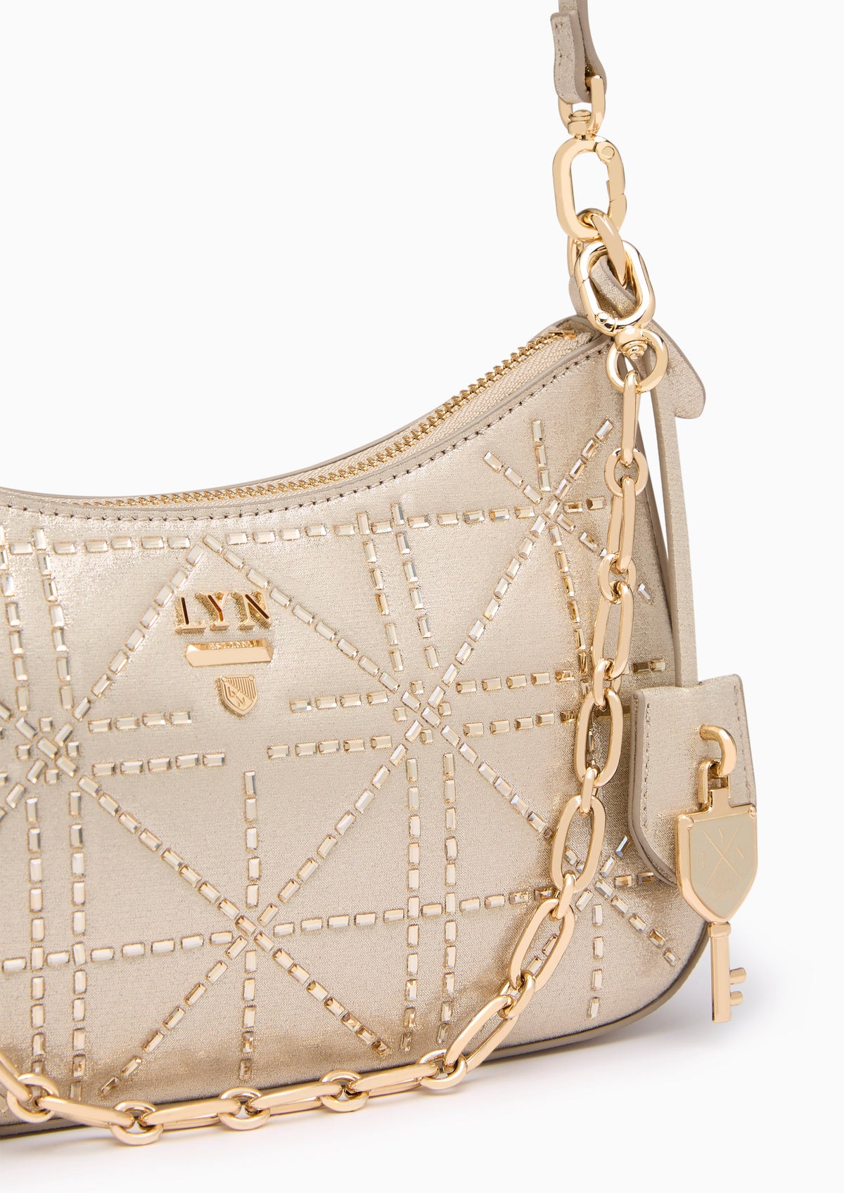 Re-Edit Rosee Crystal S Shoulder Bag - Glitter Gold Variation 2