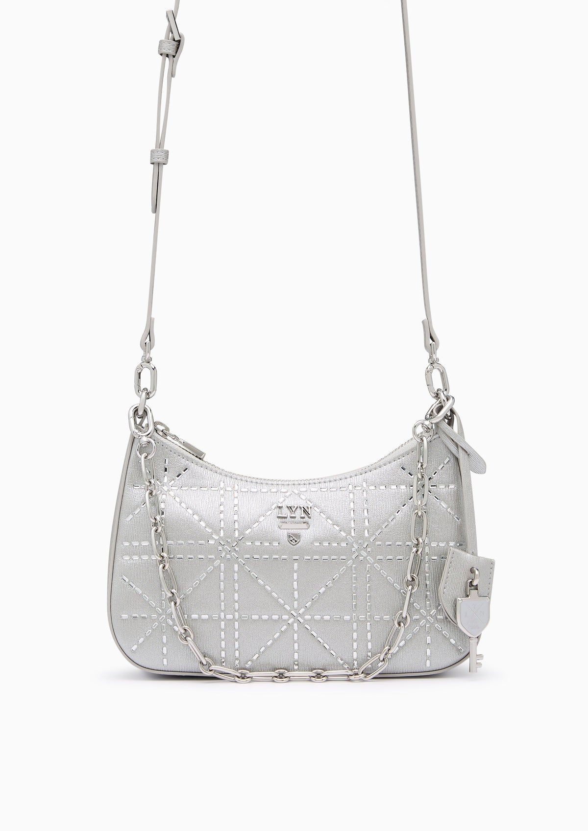 Re-Edit Rosee Crystal S Shoulder Bag - Glitter Silver