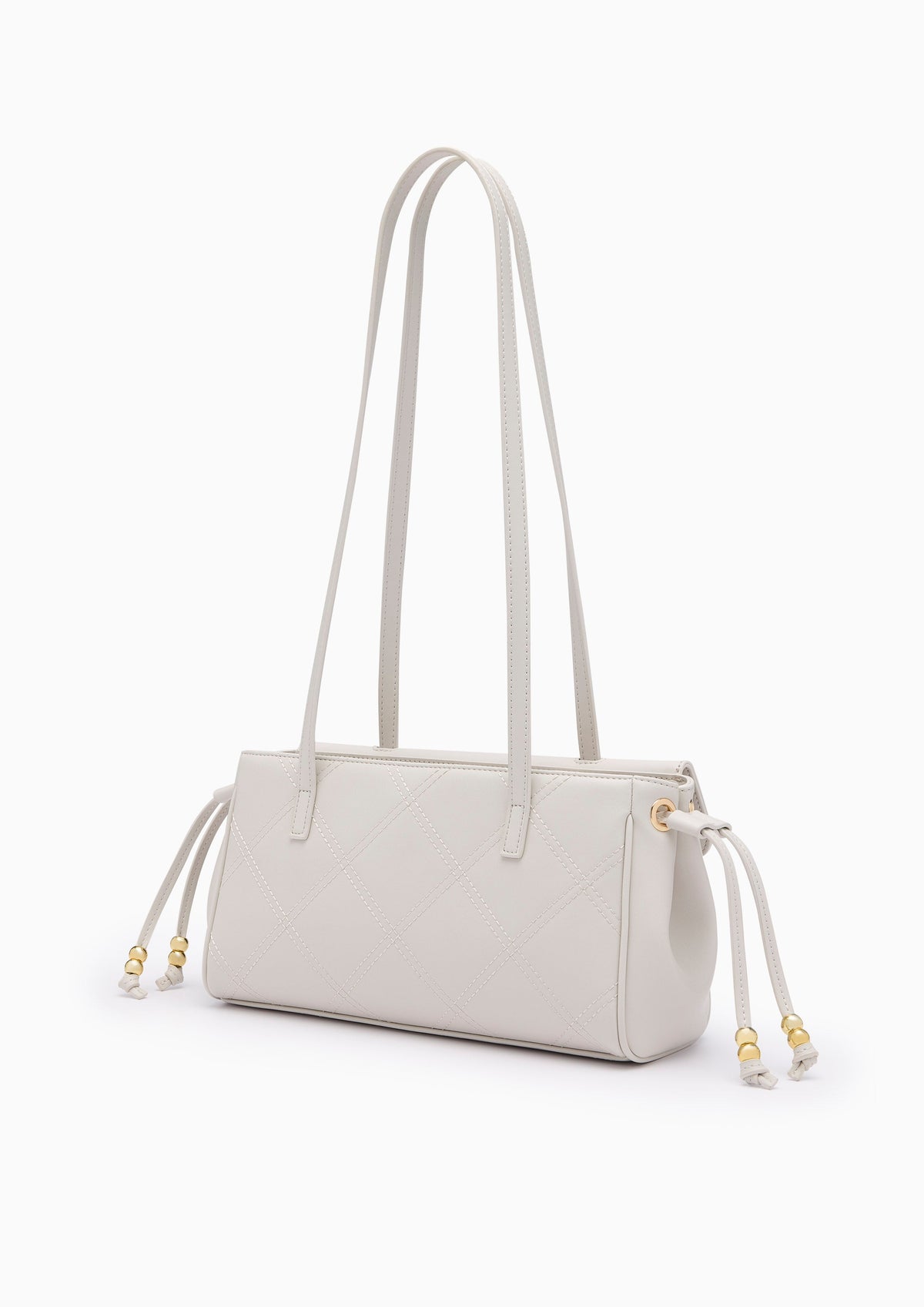 Cotton M Shoulder Bag - Light Grey