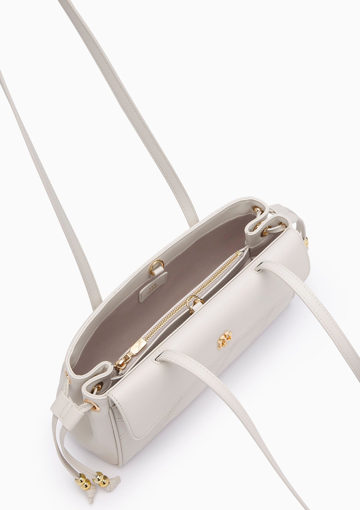 Cotton M Shoulder Bag - Light Grey