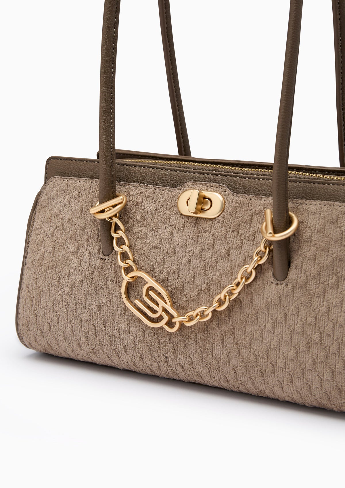 Nuri Infinite Top Handle M Handbag - Taupe
