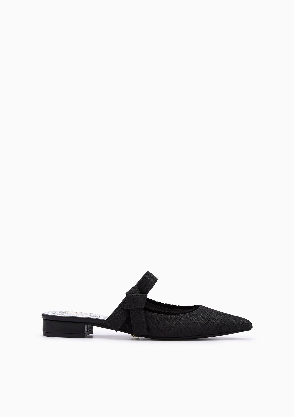 Maiden Jacquard Infinite Flats And Sandals - Black