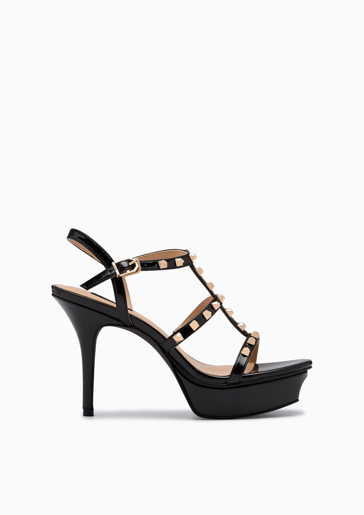 Linda Platform Flats And Sandals - Black