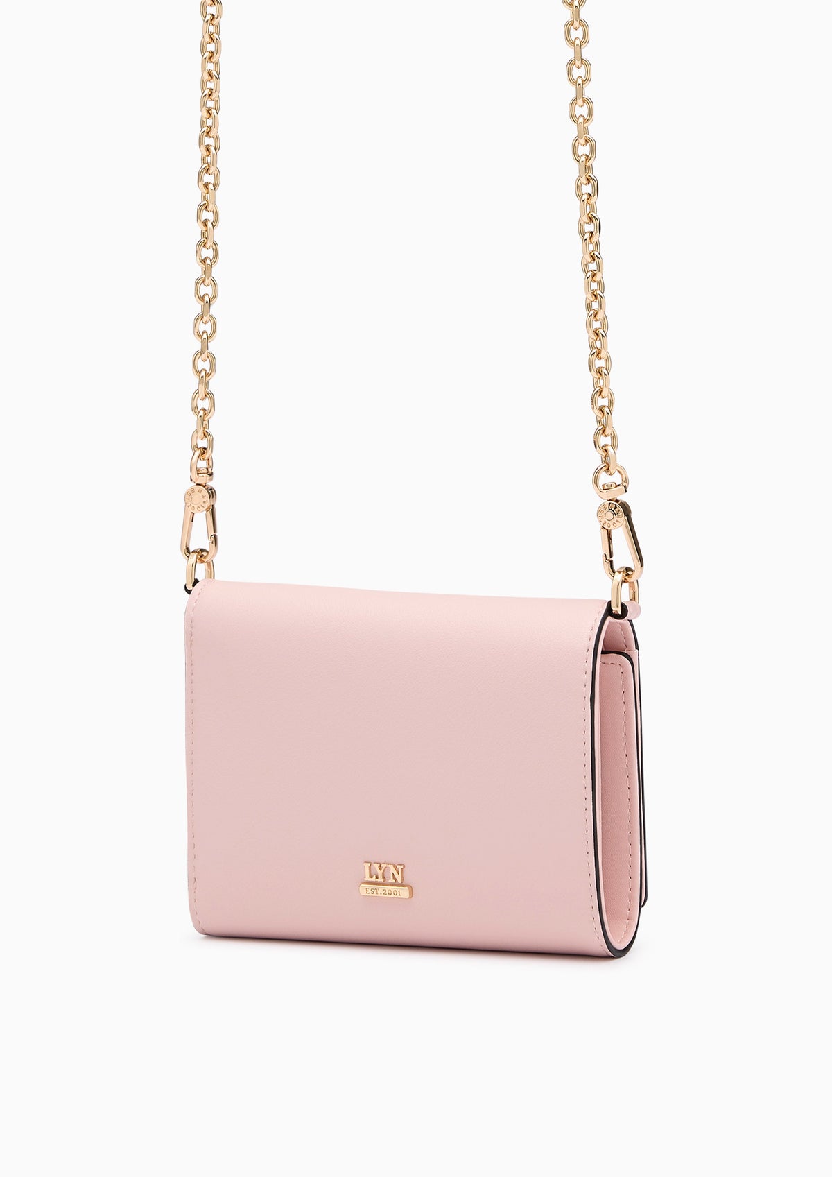 Ella Short  Wallet On Chain - Light Pink