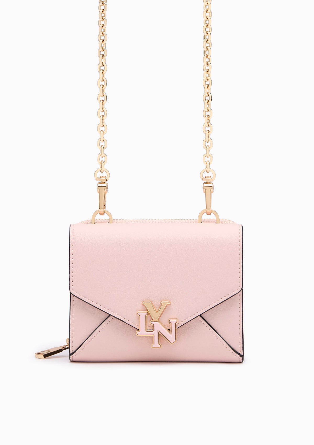 Flemming Short  Wallet On Chain - Light Pink