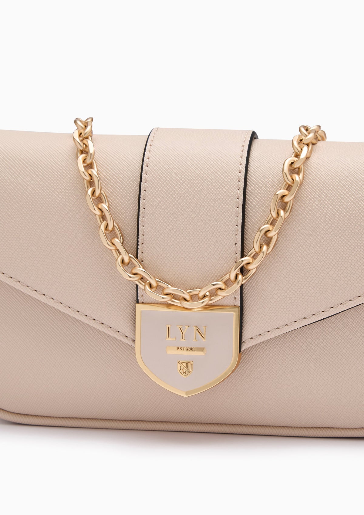 Re-Edit Daisy Autumn Long  Wallet On Chain - Light Beige