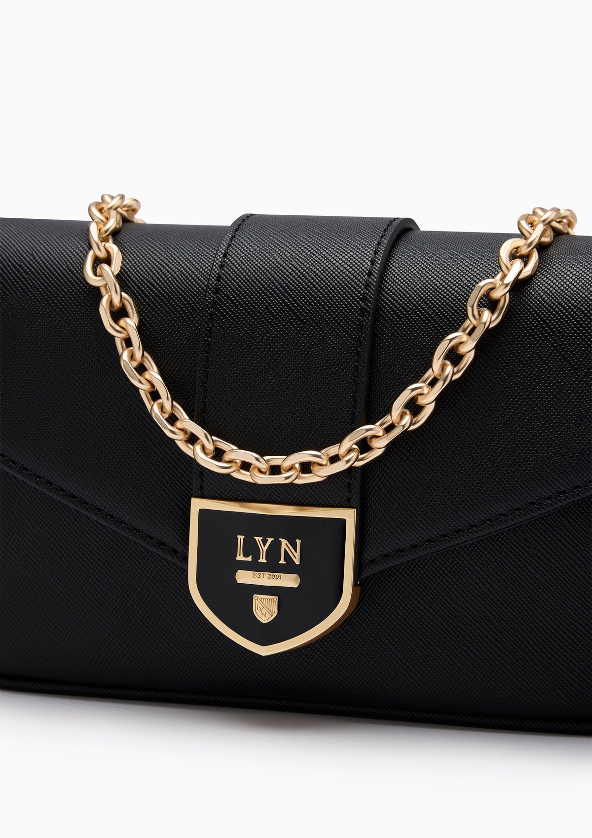 Re-Edit Daisy Autumn Long  Wallet On Chain - Black