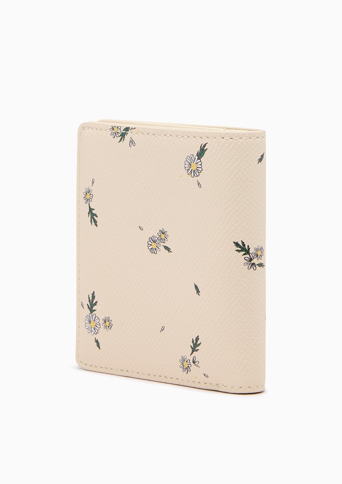 Re-Edit Daisy Compact  Wallet- Light Printed Yellow
