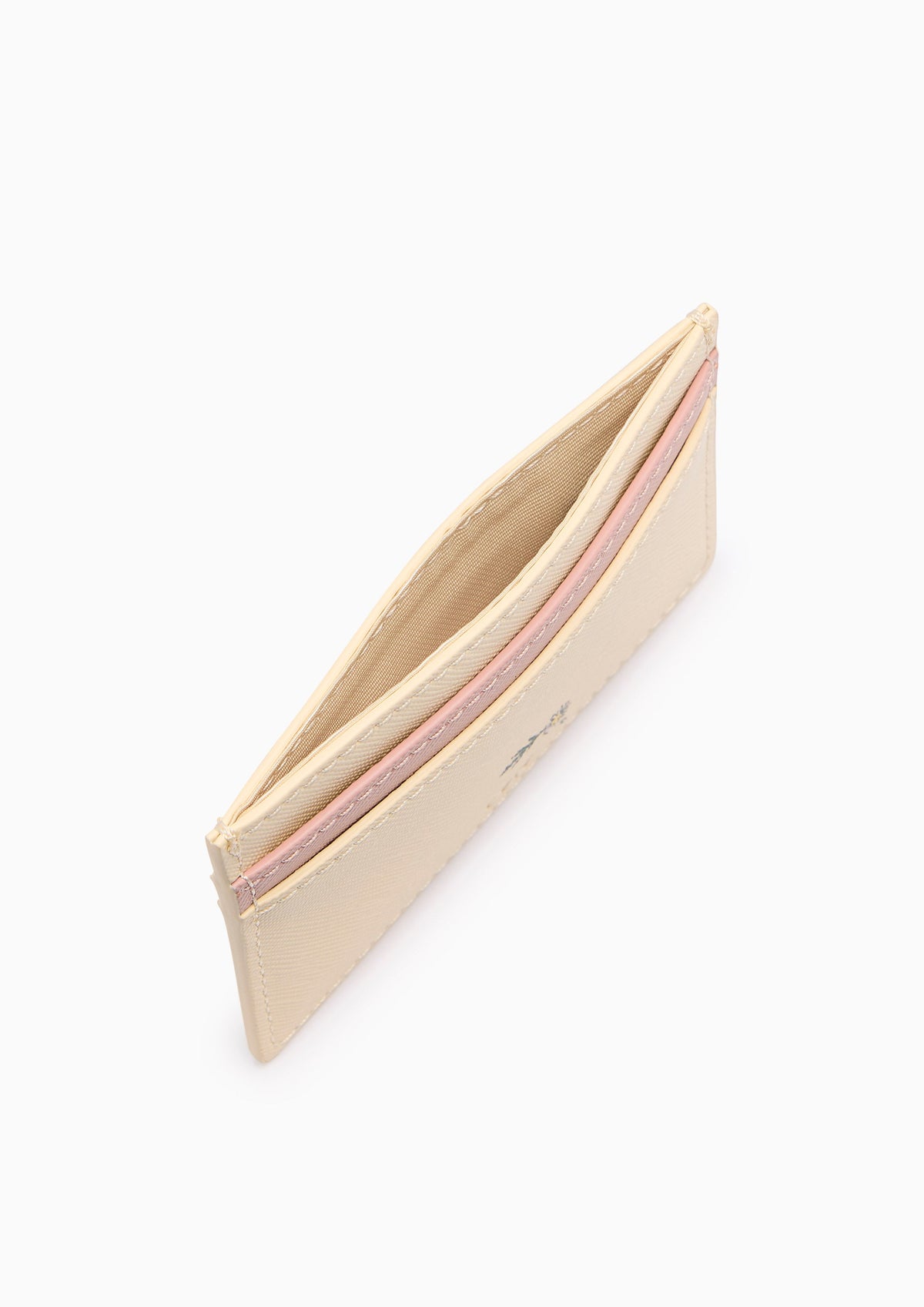 Re-Edit Daisy Card Holder Wallet- Light Printed Yellow